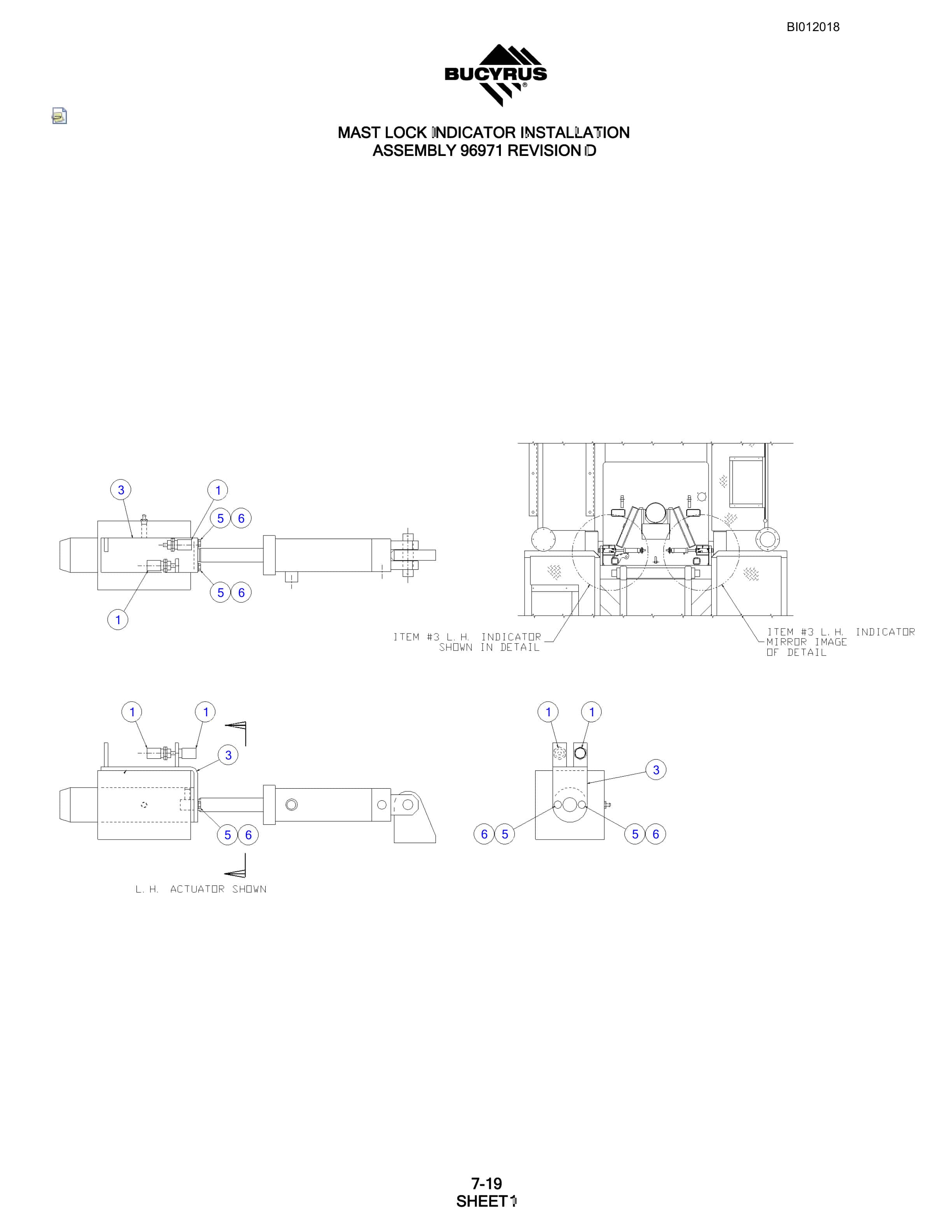 Bucyrus SKF Rotary Blasthole Drill Parts Manual BI012018-4