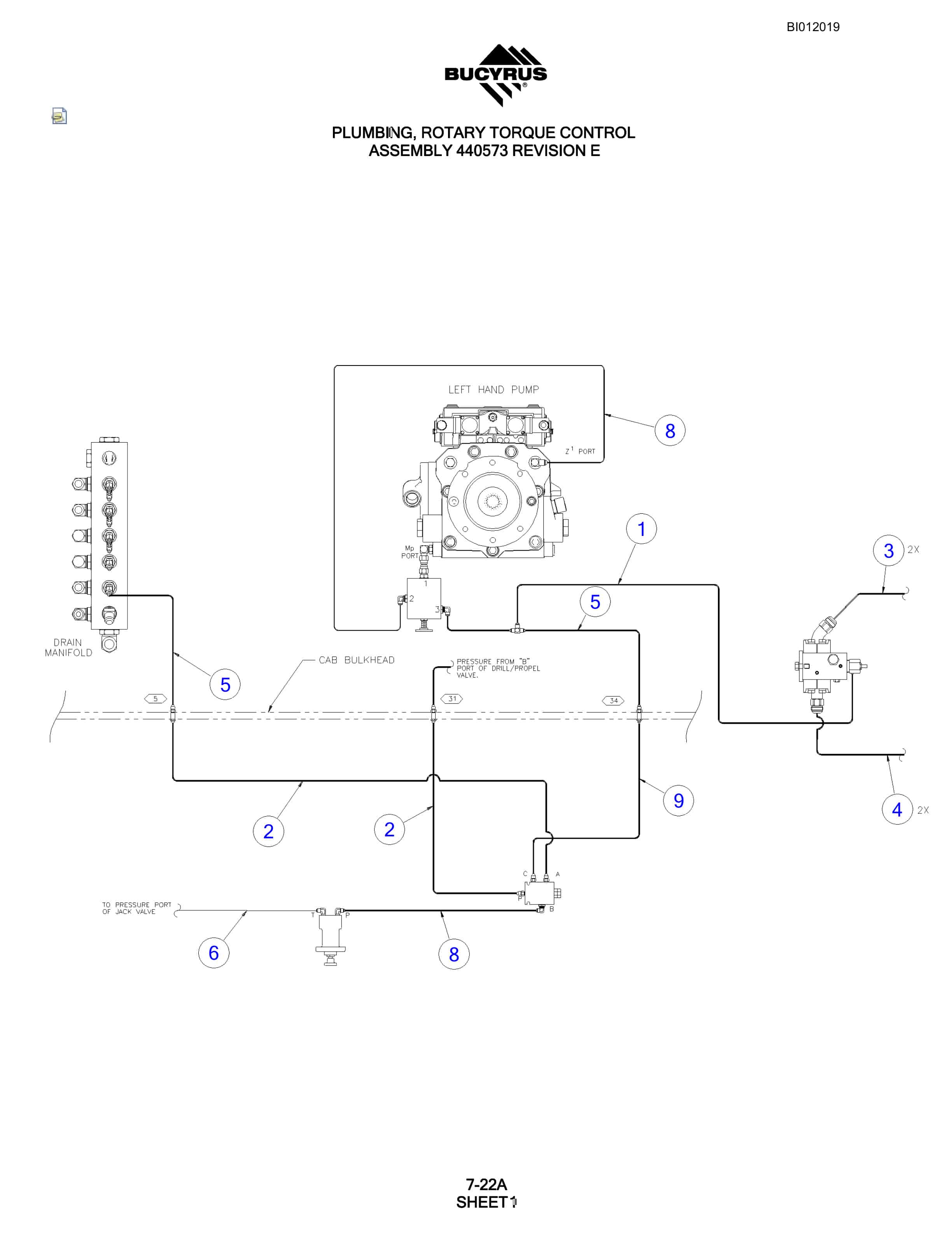 Bucyrus SKF Rotary Blasthole Drill Parts Manual BI012019-4
