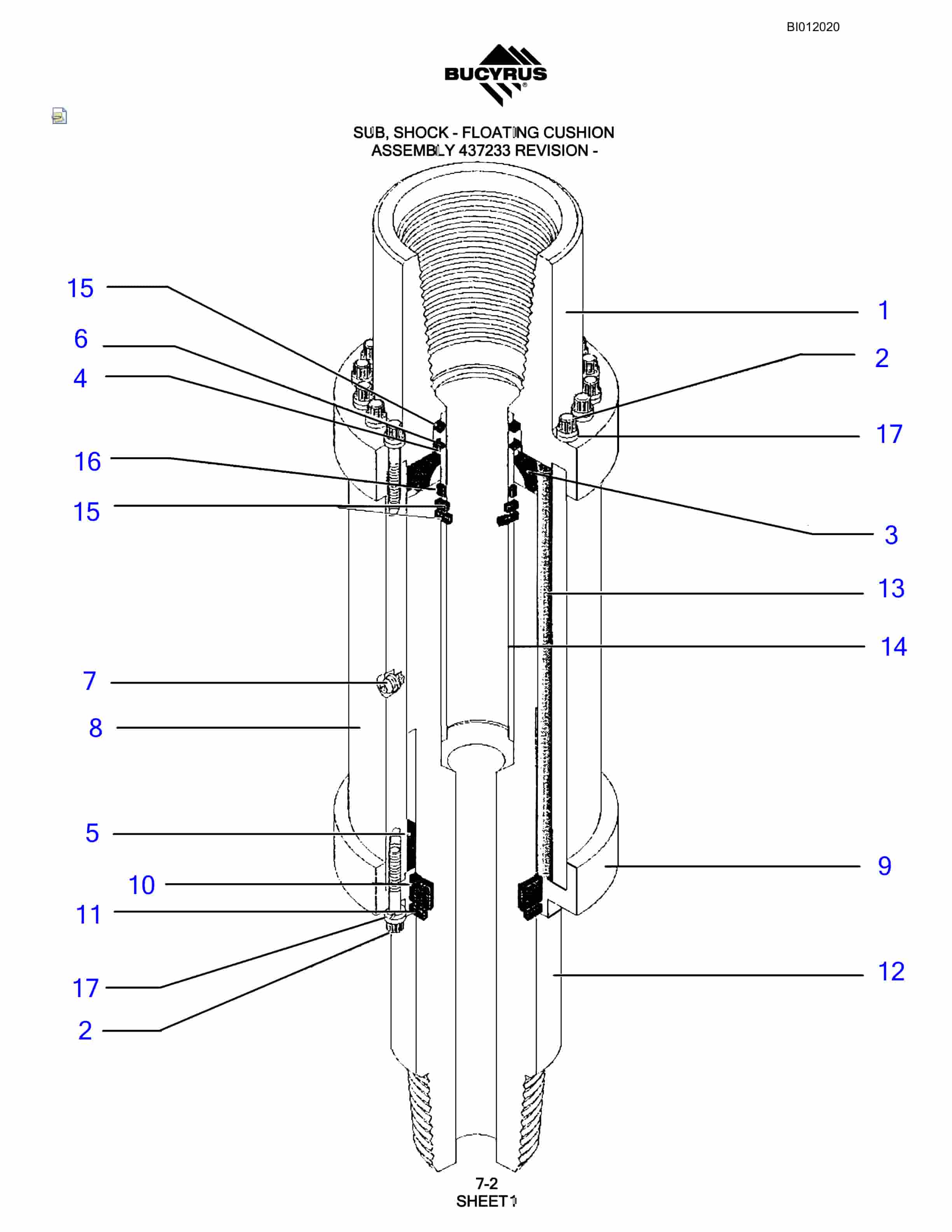 Bucyrus SKF Rotary Blasthole Drill Parts Manual BI012020-3