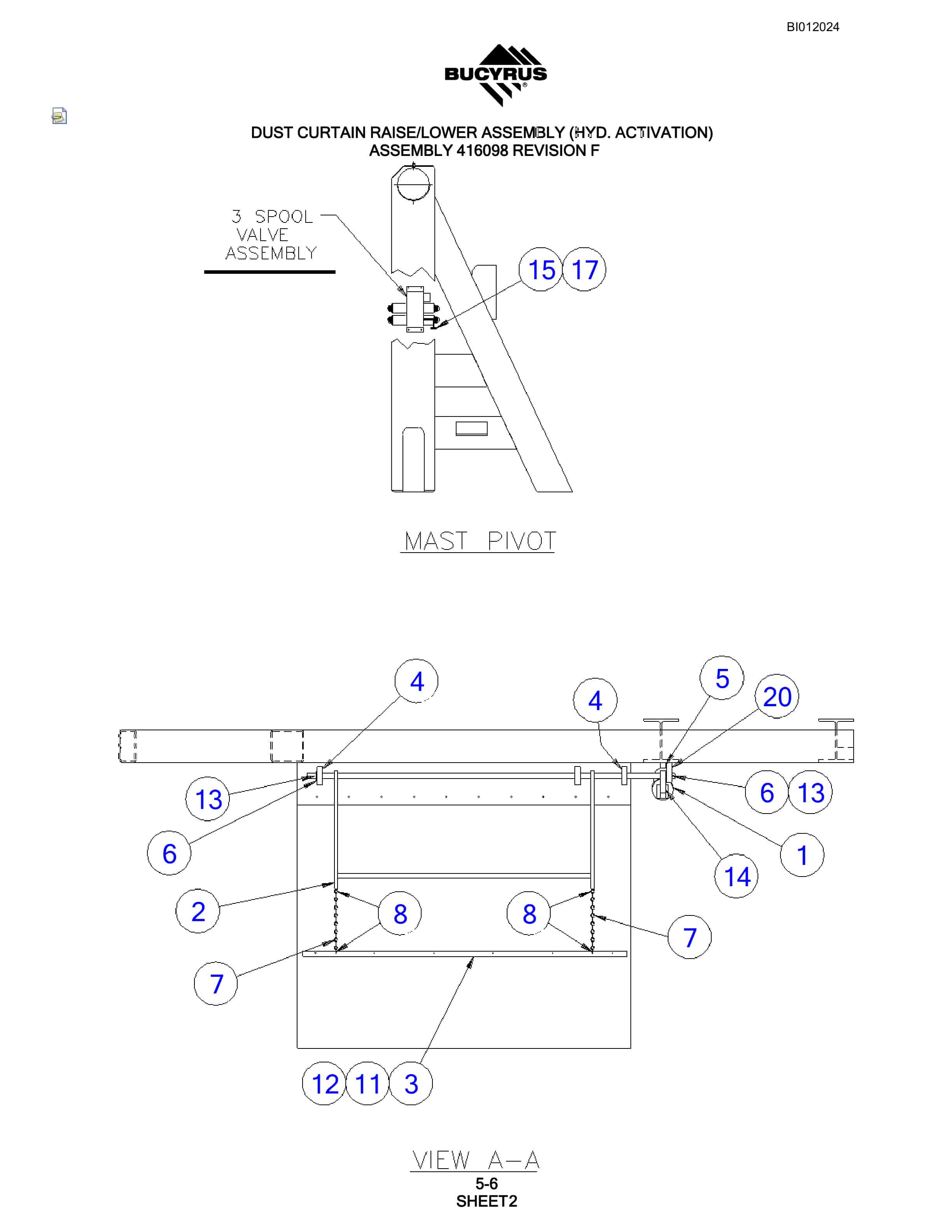 Bucyrus SKF Rotary Blasthole Drill Parts Manual BI012024-2
