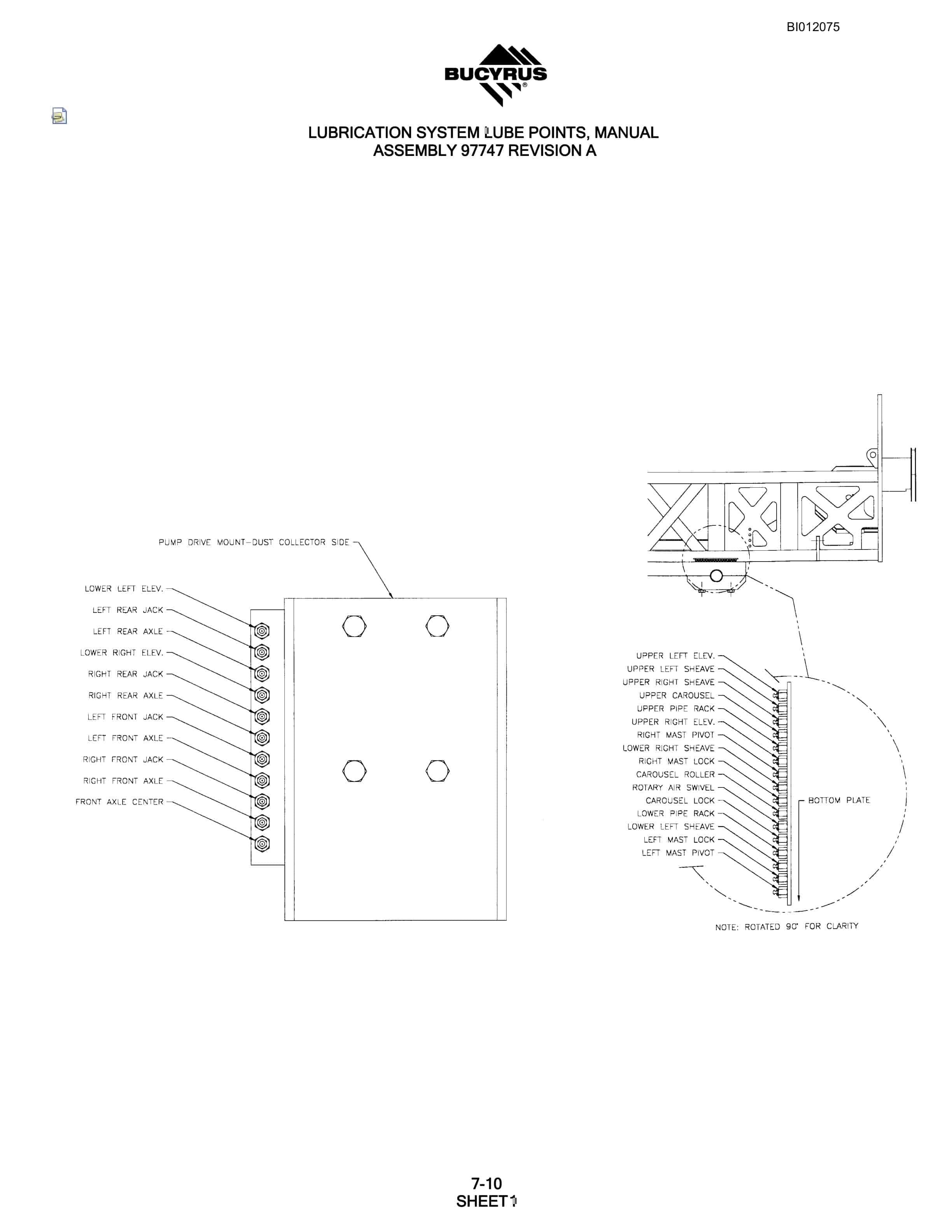 Bucyrus SKF Rotary Blasthole Drill Parts Manual BI012075-4