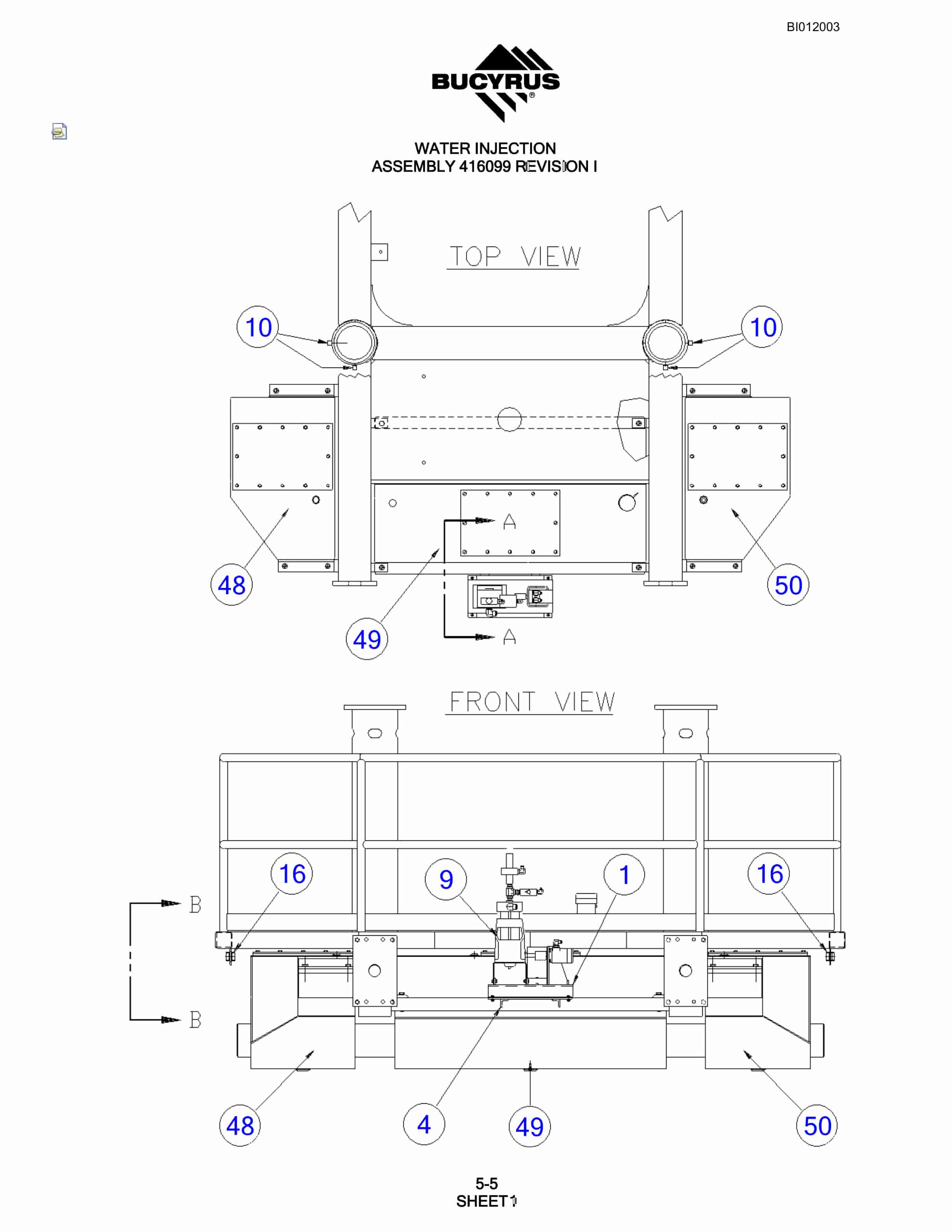 Bucyrus SKFX Rotary Blasthole Drill Parts Manual BI012003-2