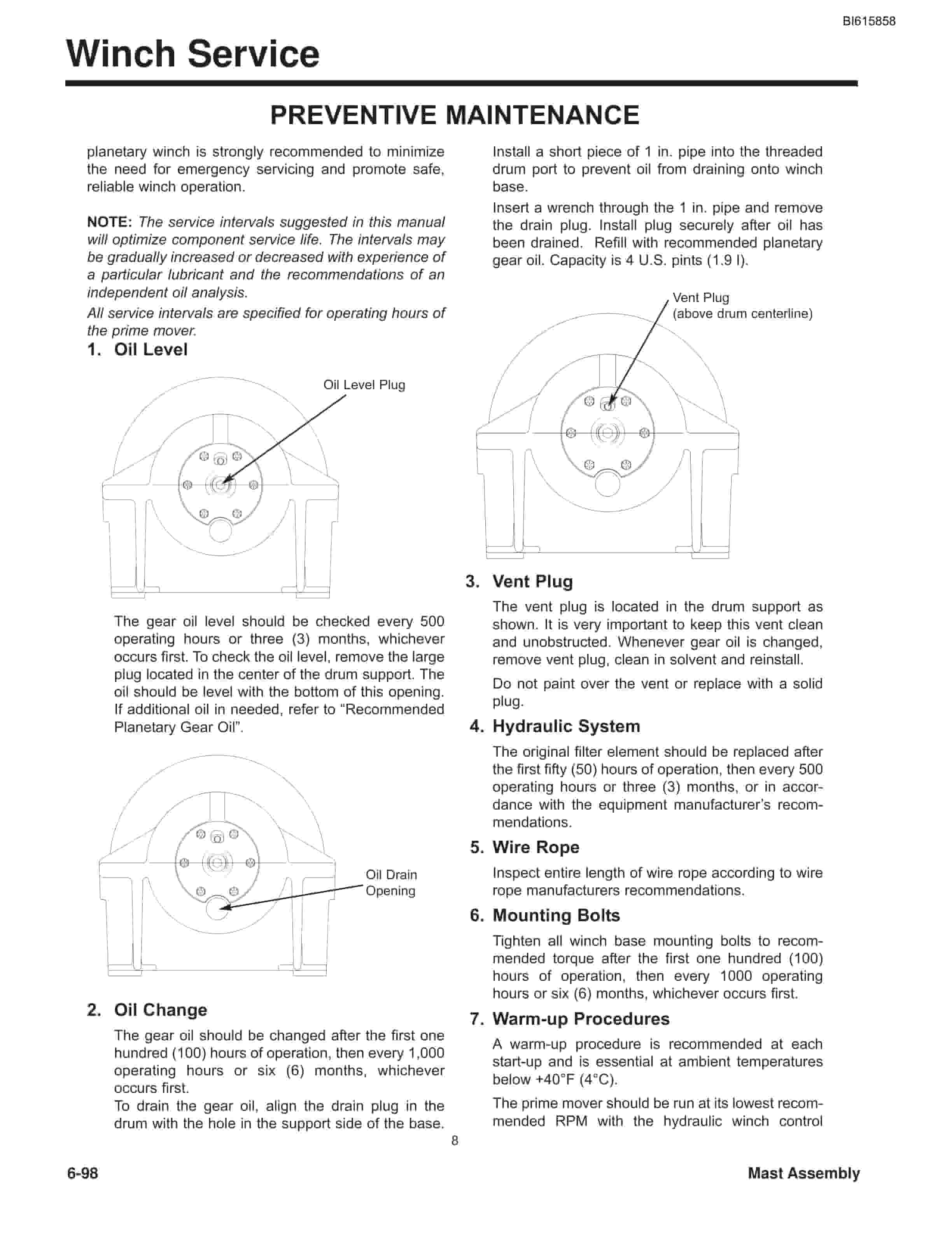 Bucyrus SKL Rotary Blasthole Drill Service Manual BI615858 2 Bucyrus SKL Rotary Blasthole Drill Service Manual BI615858 - Image 2