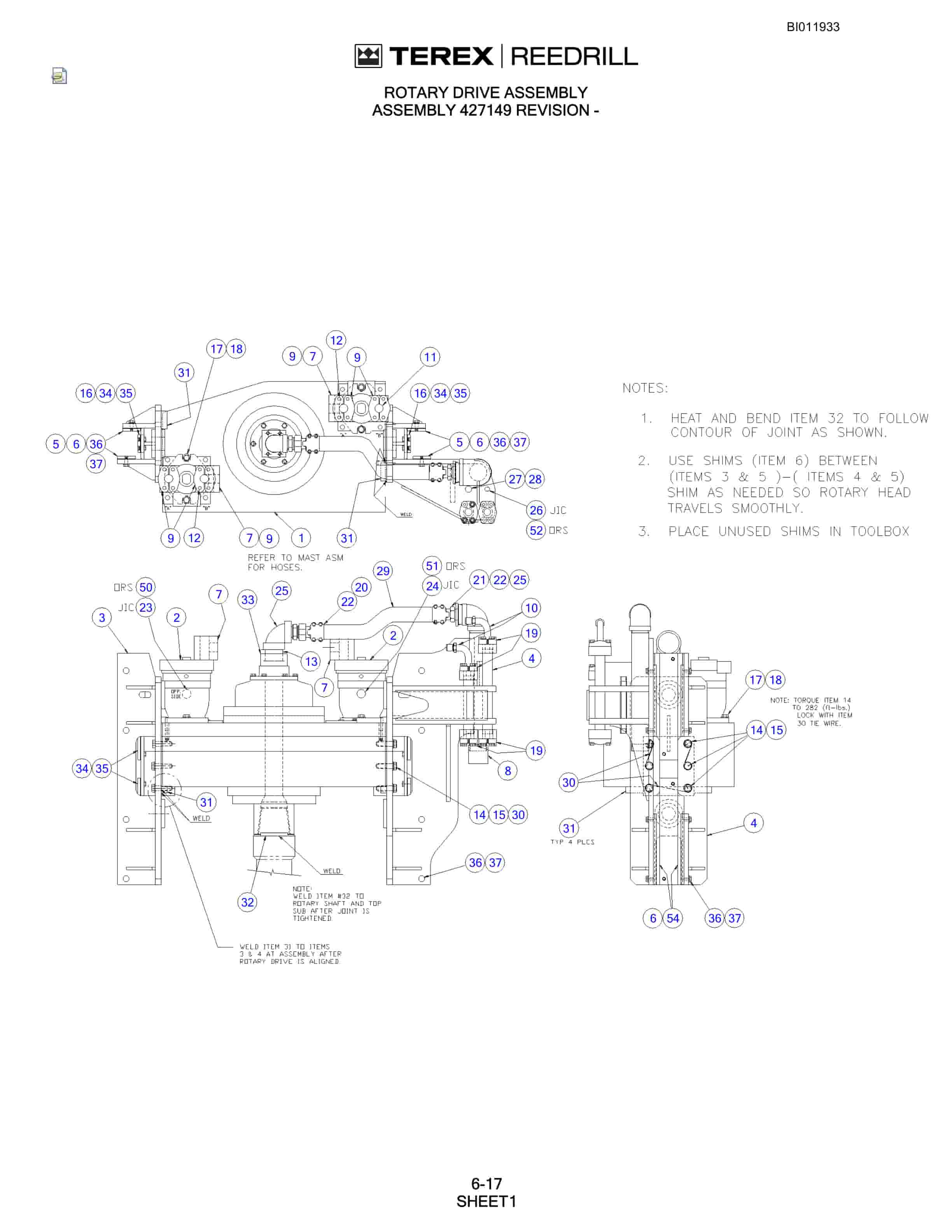 Bucyrus SKS-16 Infinity Blasthole Drill Technical Manual BI011933-3