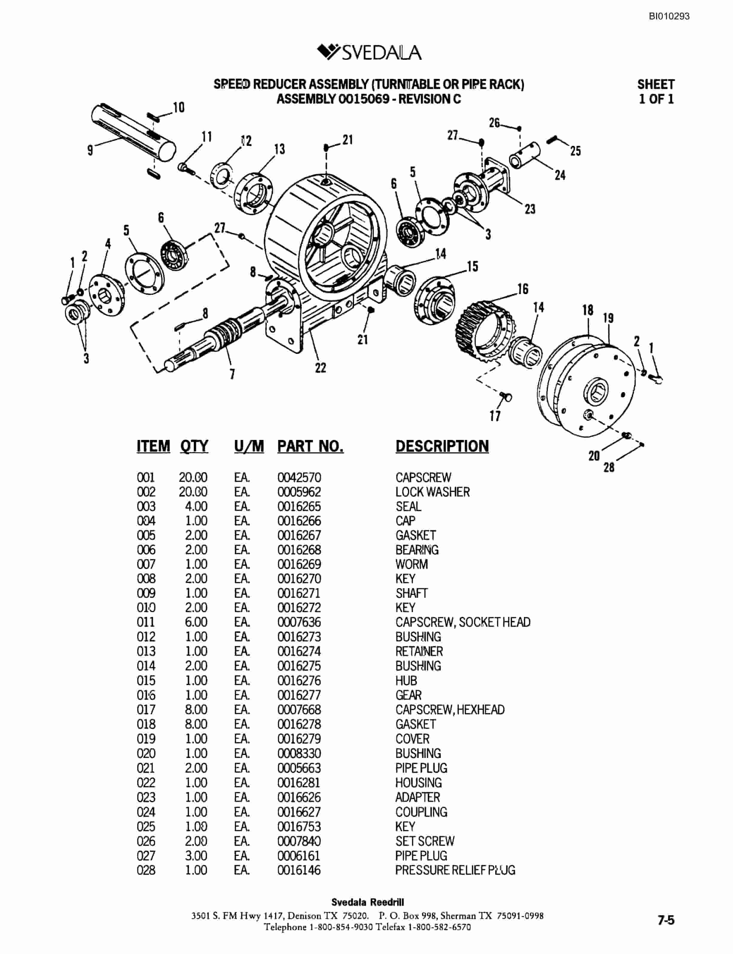 Bucyrus SKS Infinity Blasthole Drill Parts Catalog BI010293-3
