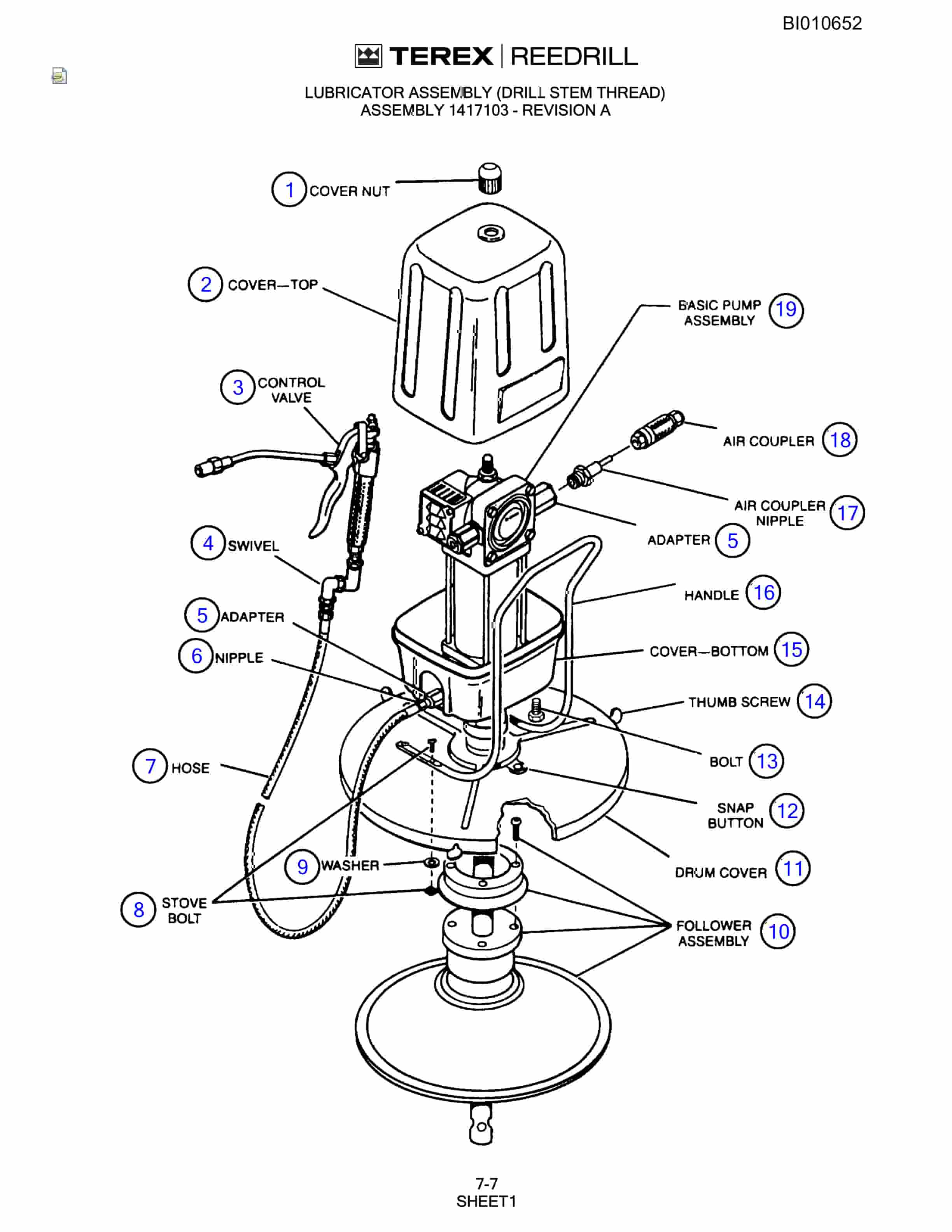 Bucyrus SKS Infinity Blasthole Drill Parts Catalog BI010652-3