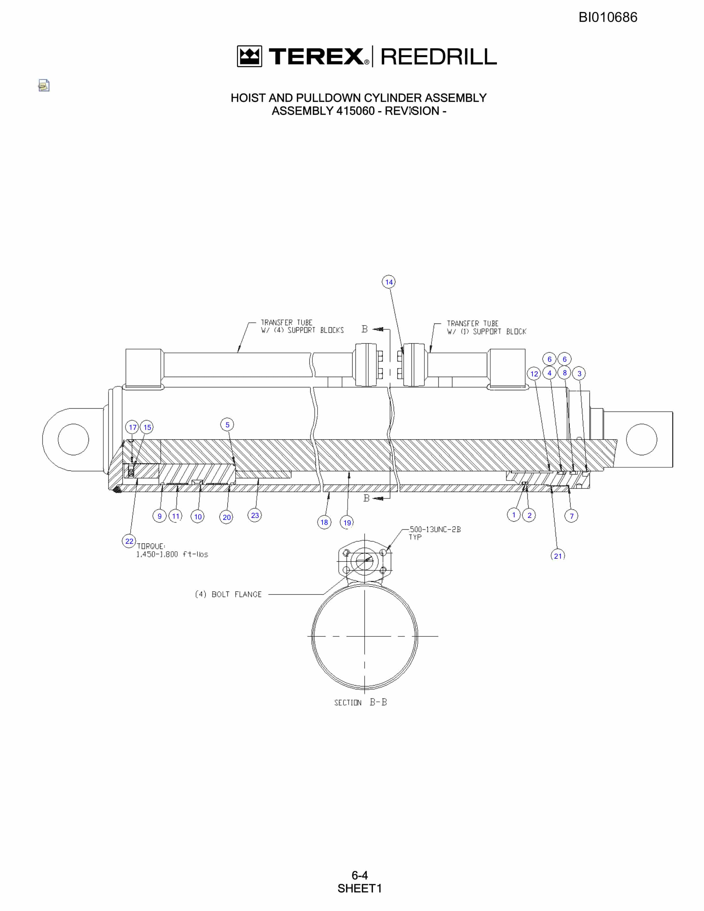 Bucyrus SKS Infinity Blasthole Drill Parts Catalog BI010686-3