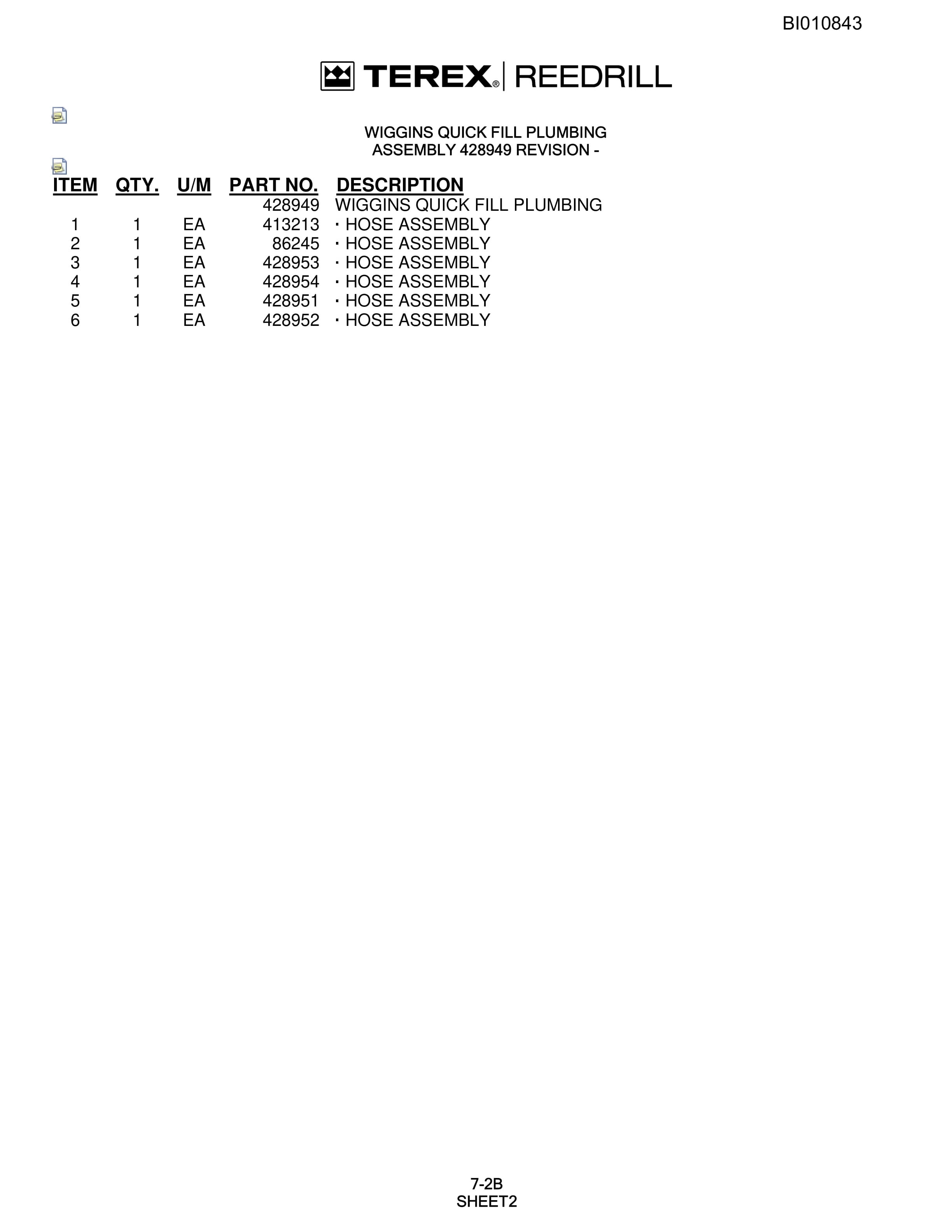Bucyrus SKS Infinity Blasthole Drill Parts Catalog BI010843-5