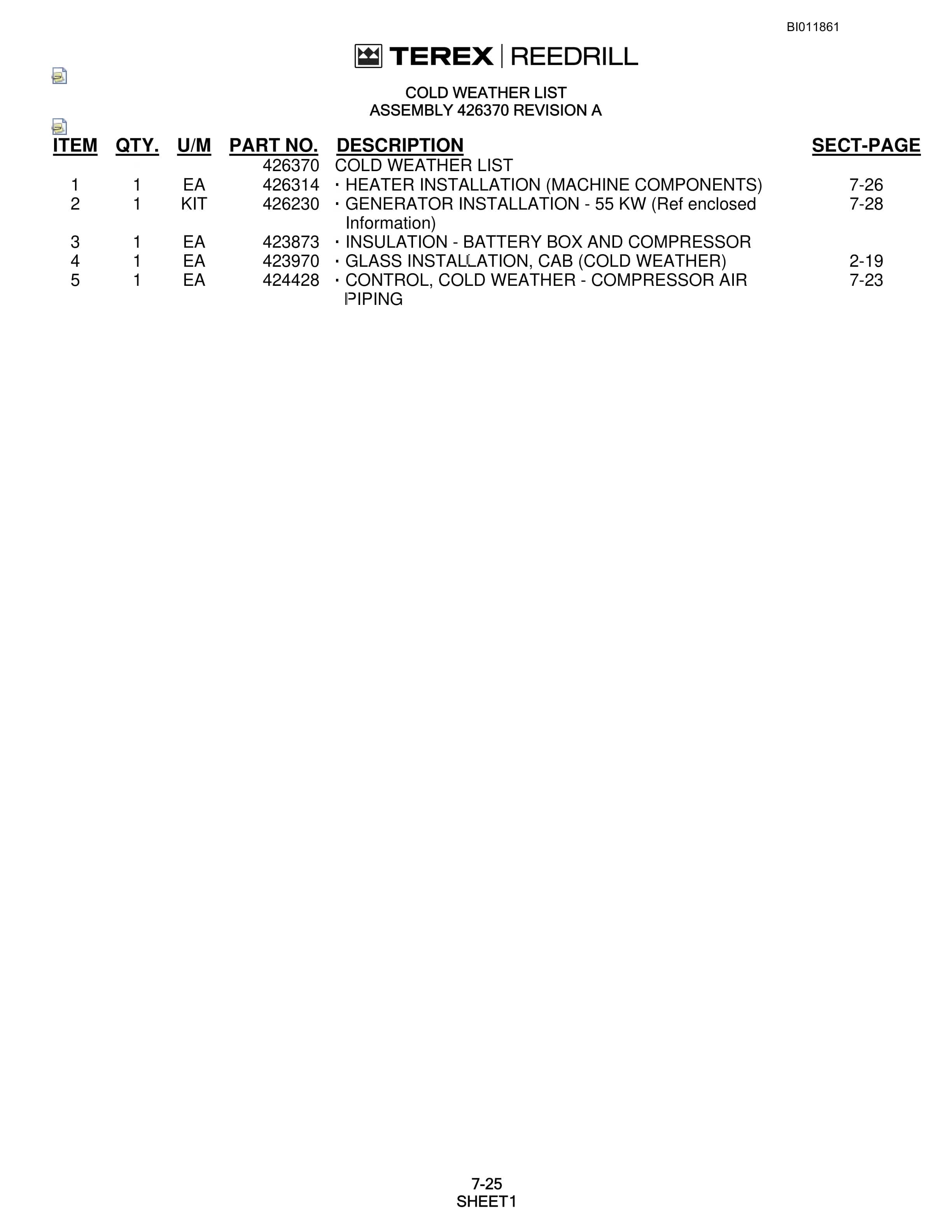 Bucyrus SKS Infinity Blasthole Drill Technical Manual BI011861-5