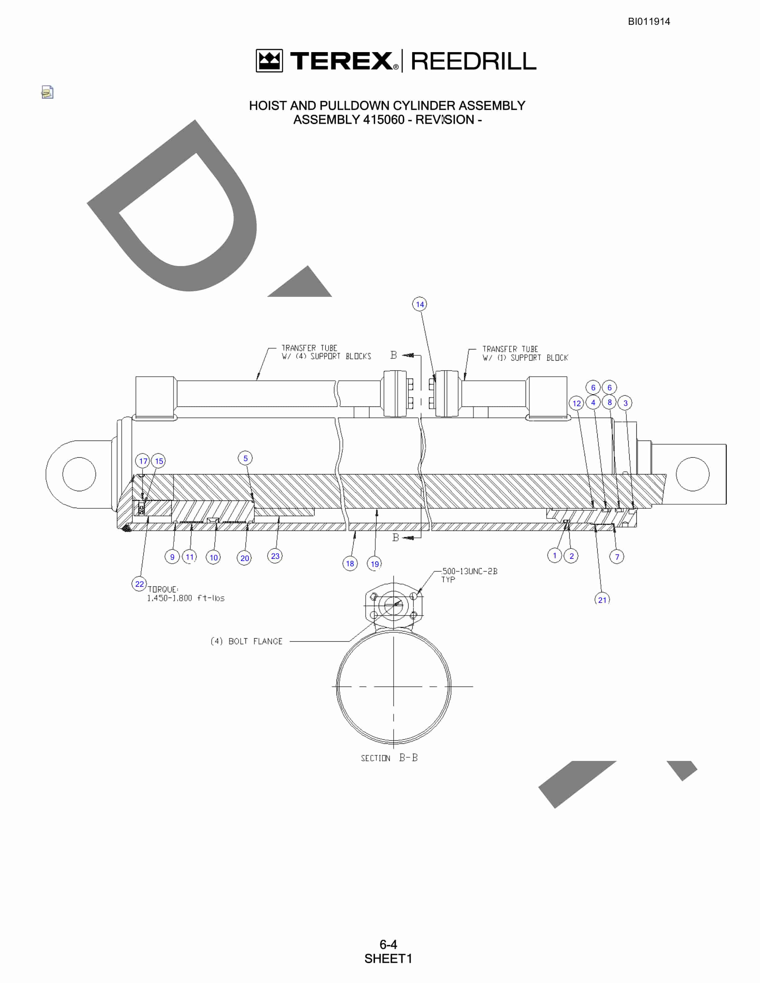 Bucyrus SKS Infinity Blasthole Drill Technical Manual BI011914-3