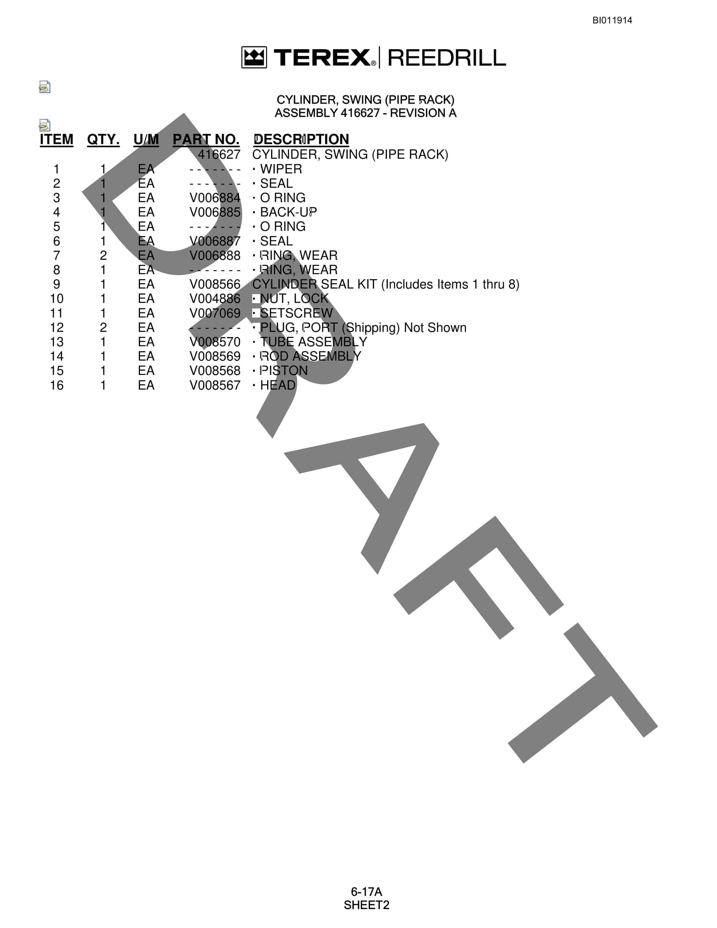 Bucyrus SKS Infinity Blasthole Drill Technical Manual BI011914-5