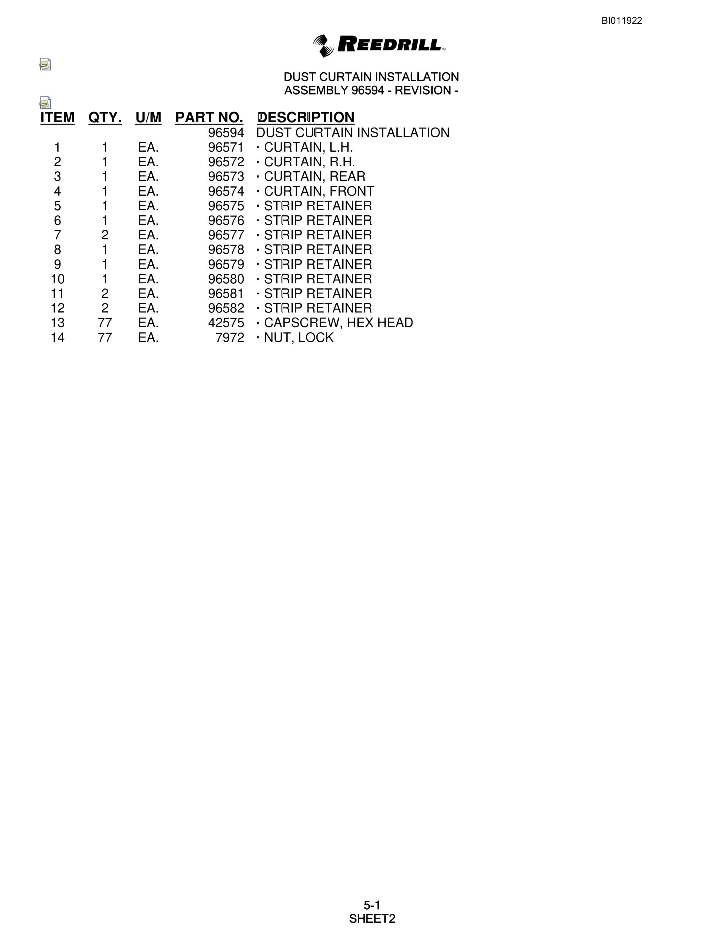 Bucyrus SKS Infinity Blasthole Drill Technical Manual BI011922-2