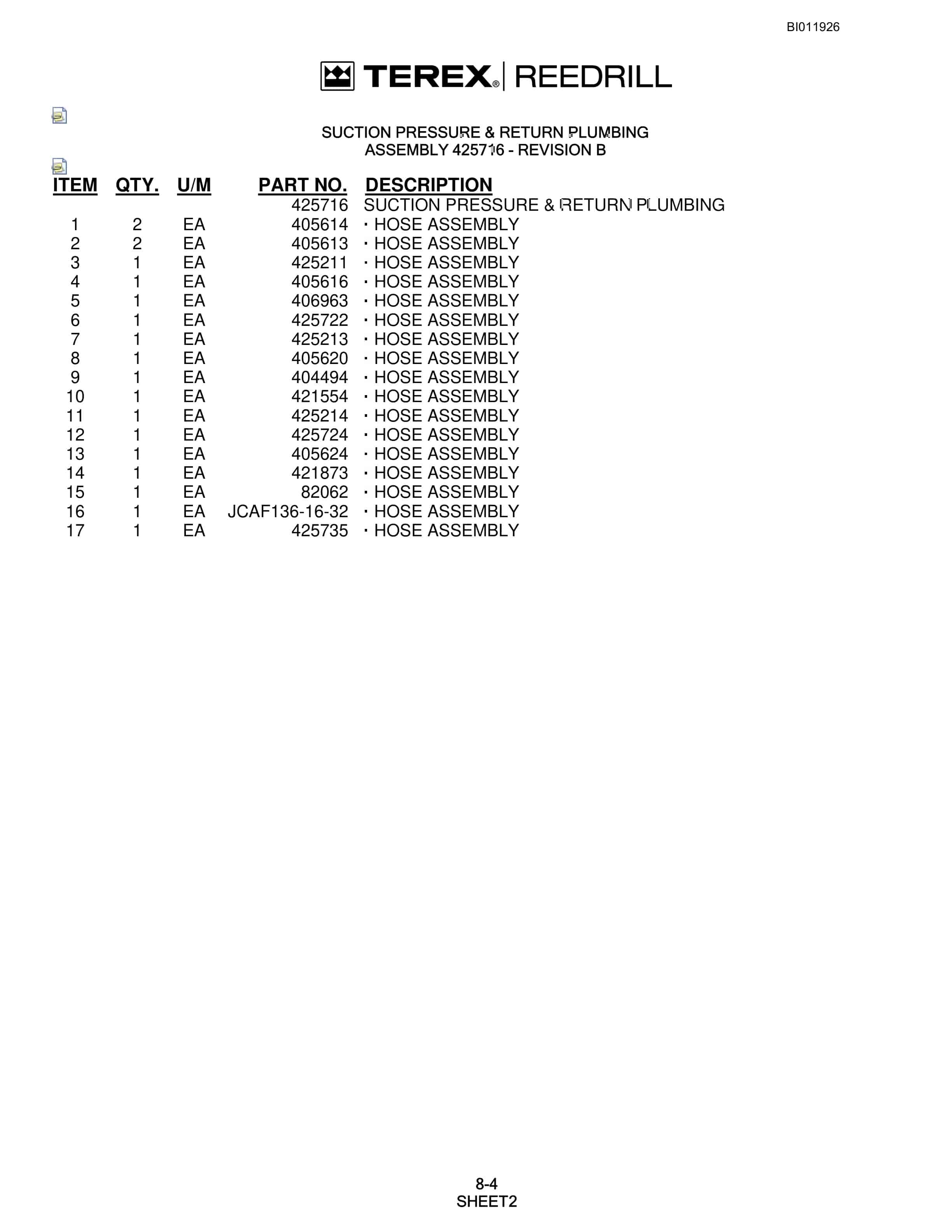 Bucyrus SKS Infinity Blasthole Drill Technical Manual BI011926-5