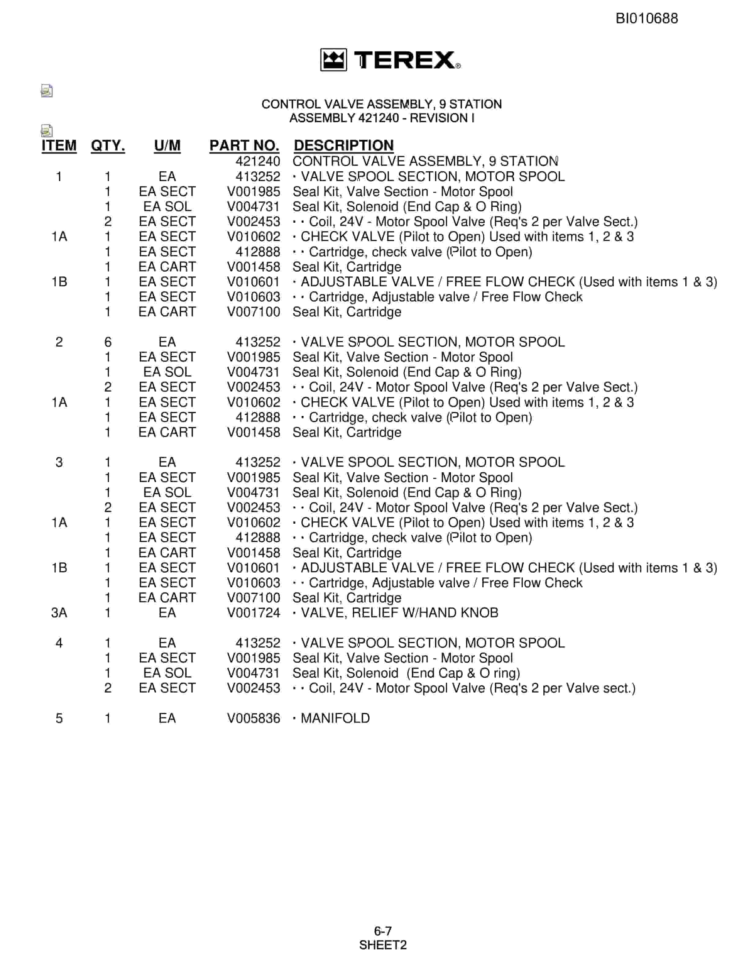 Bucyrus SKS Rotary Blasthole Drill Parts Catalog BI010688-3