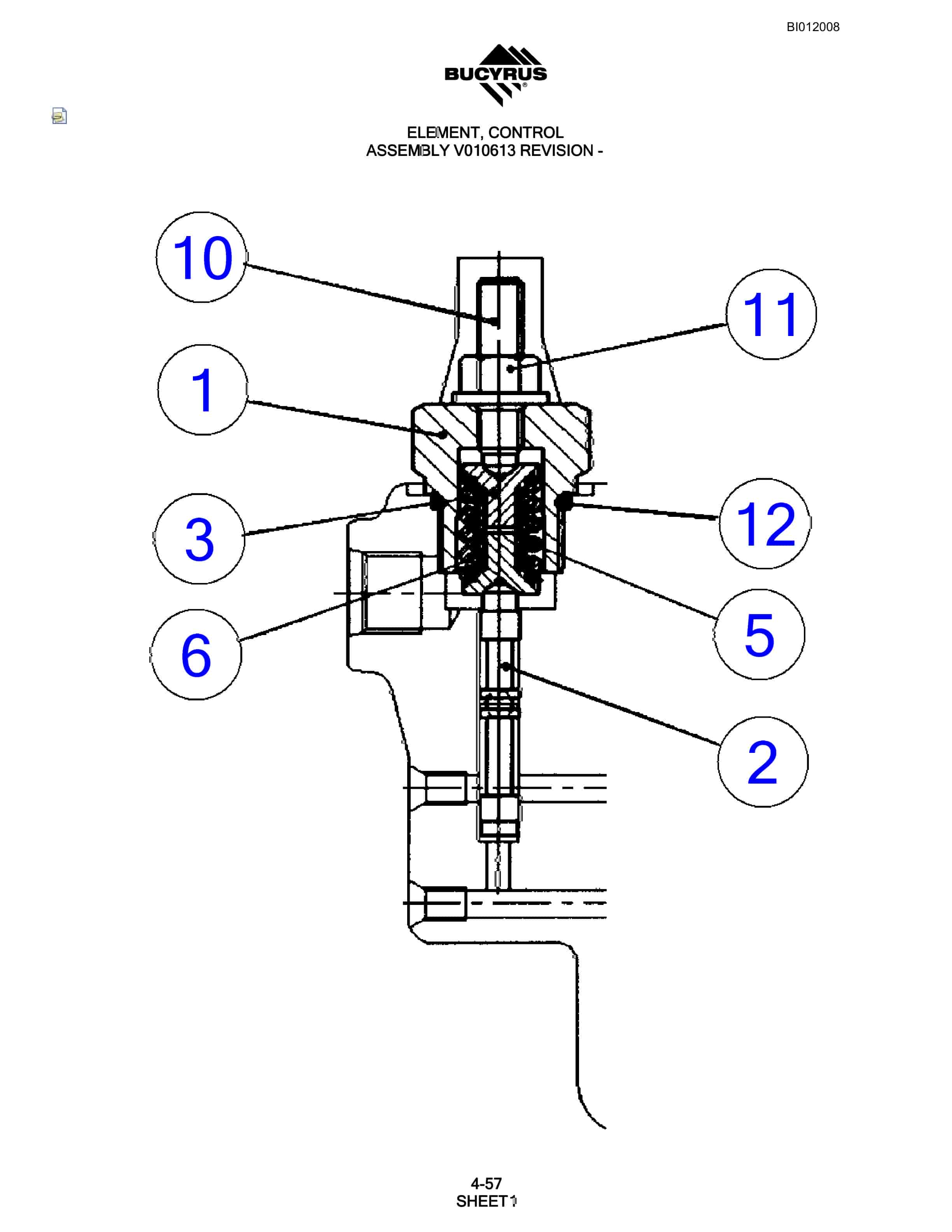 Bucyrus SKS-S Rotary Blasthole Drill Parts Manual BI012008-2