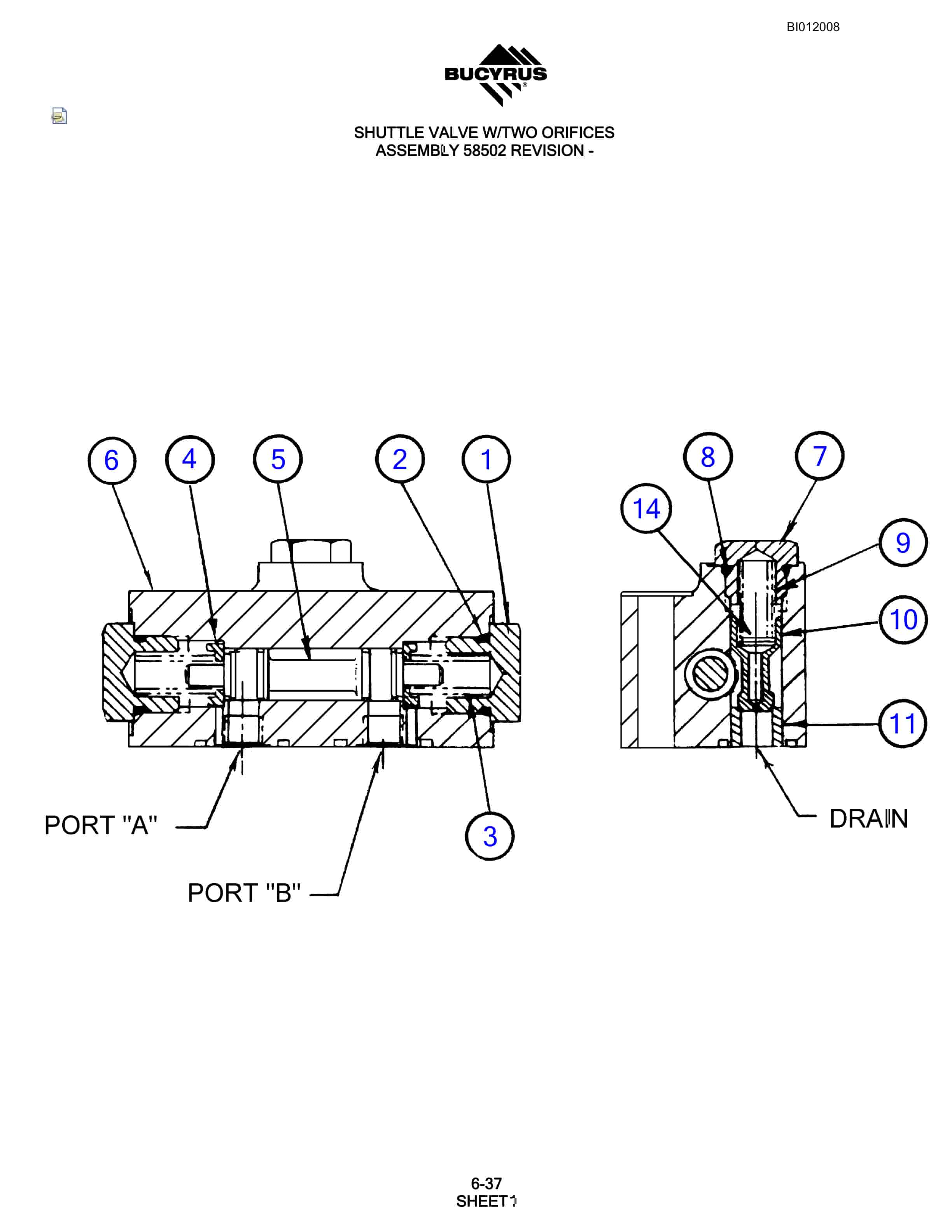 Bucyrus SKS-S Rotary Blasthole Drill Parts Manual BI012008-4