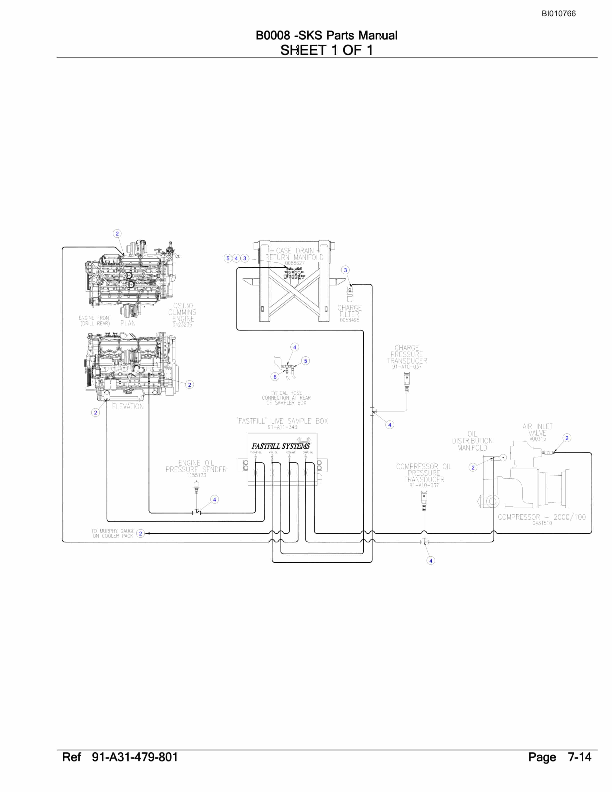 Bucyrus SKS-W Infinity Blasthole Drill Parts Manual BI010766-4