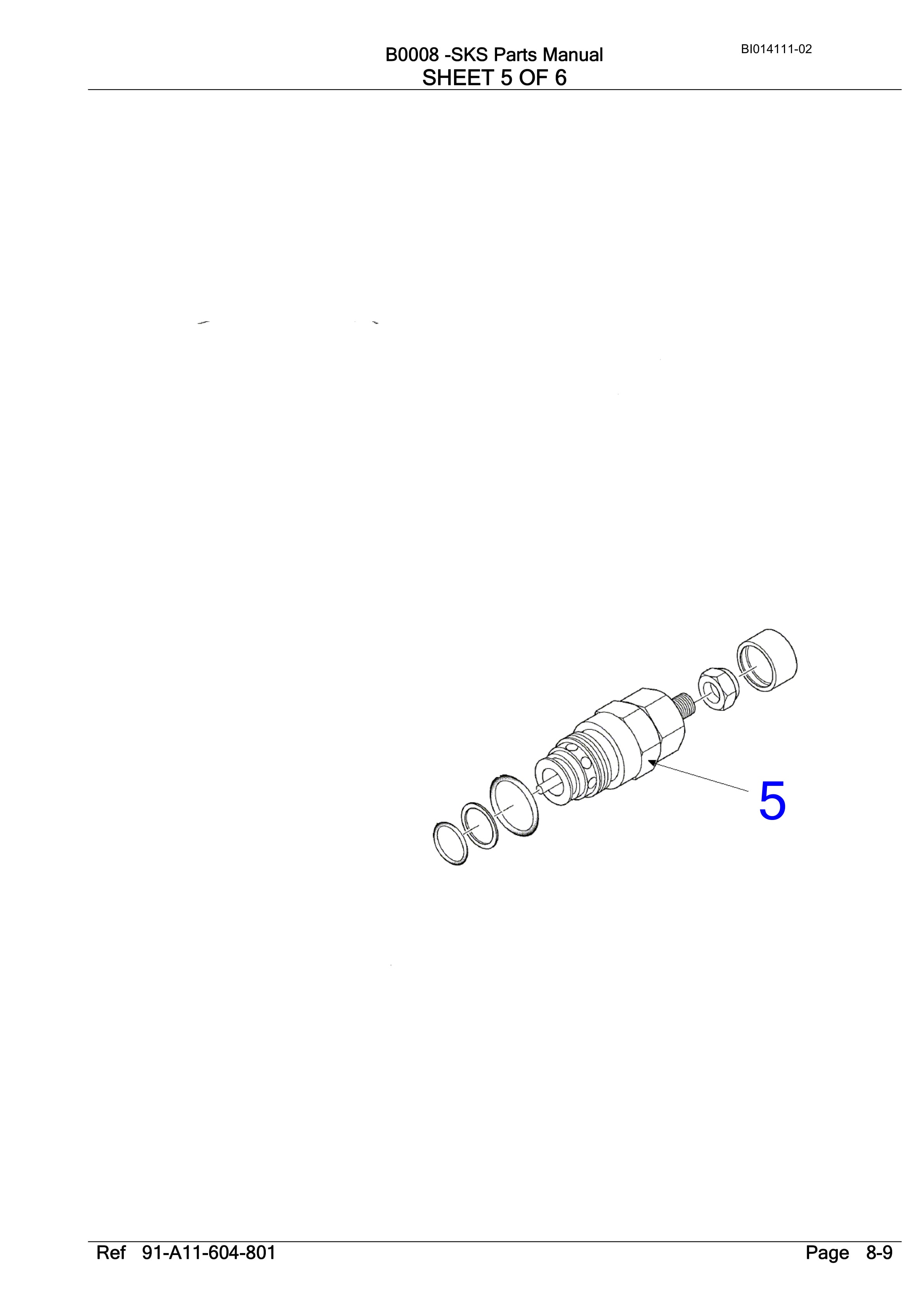 Bucyrus SKS-W Infinity Blasthole Drill Parts Manual BI014111-02-5