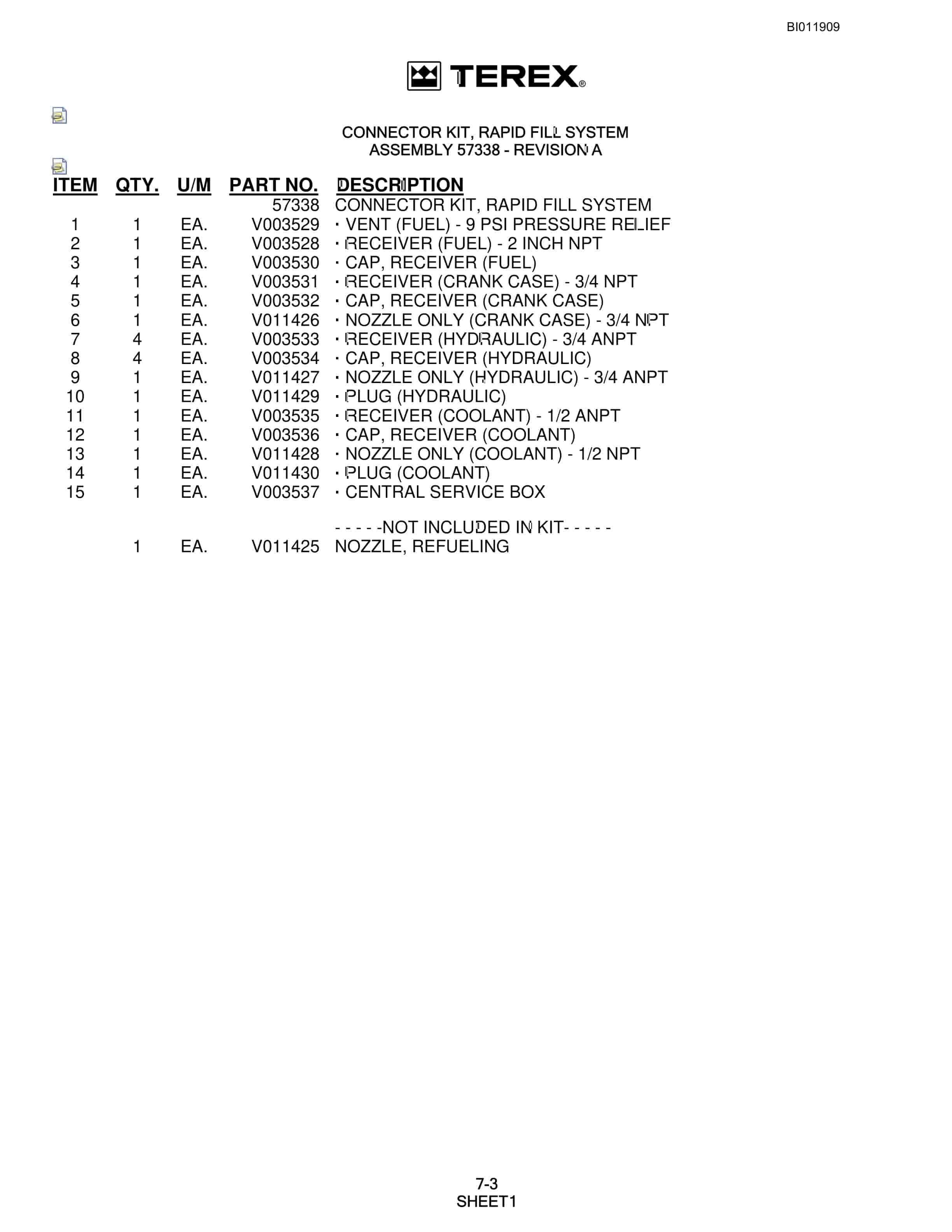 Bucyrus SKS-W Infinity Blasthole Drill Technical Manual BI011909-3