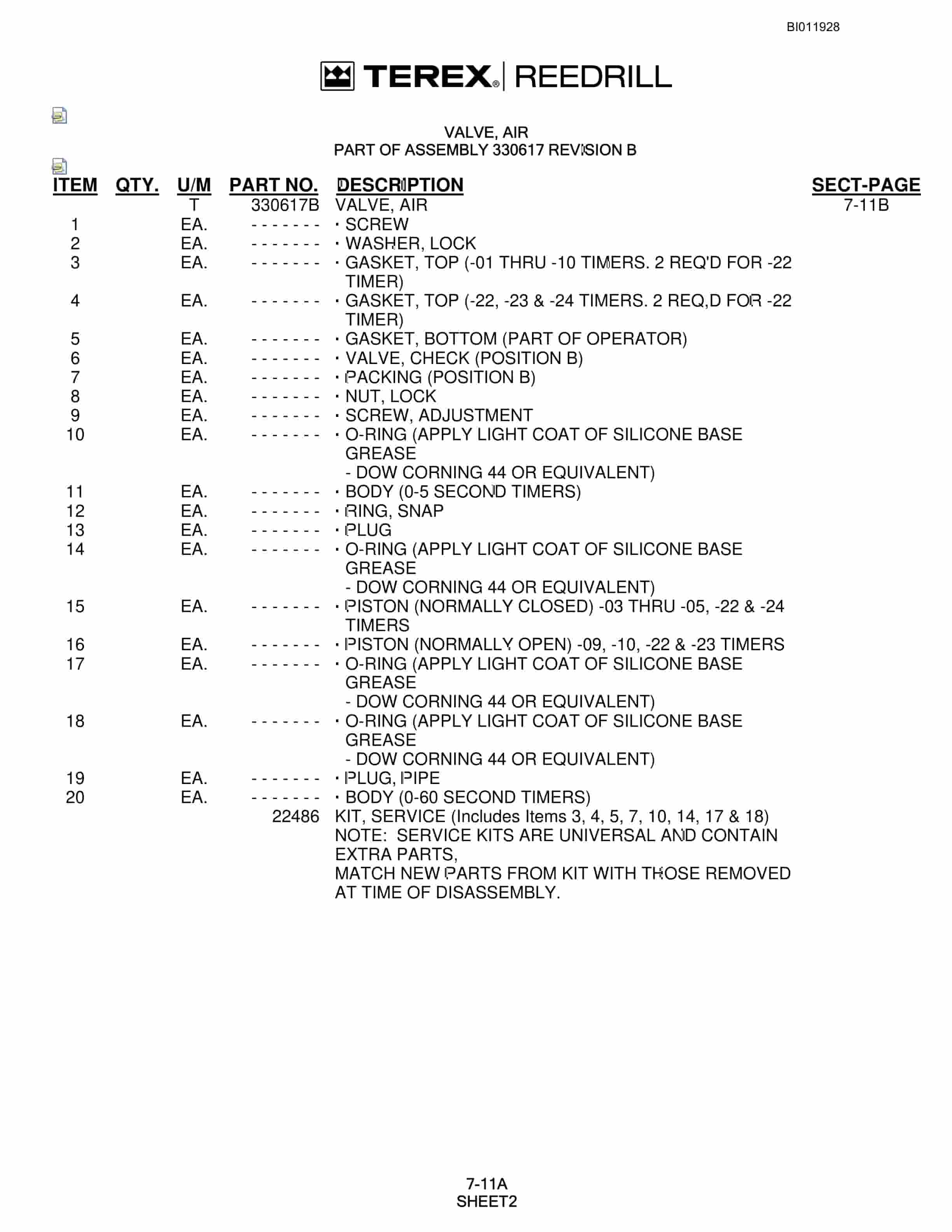 Bucyrus SKS-W Infinity Blasthole Drill Technical Manual BI011928-4