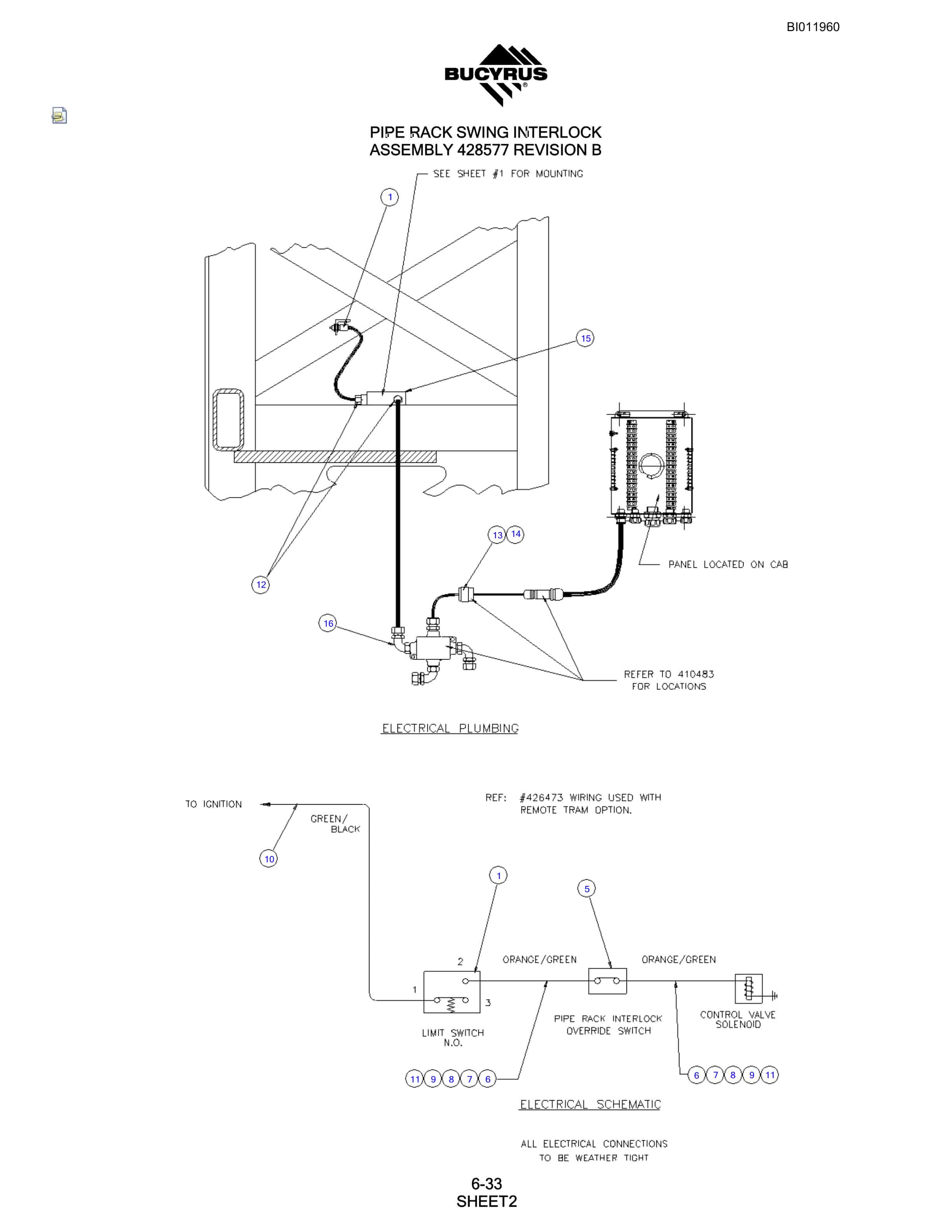 Bucyrus SKS-W Rotary Blasthole Drill Parts Manual BI011960-3