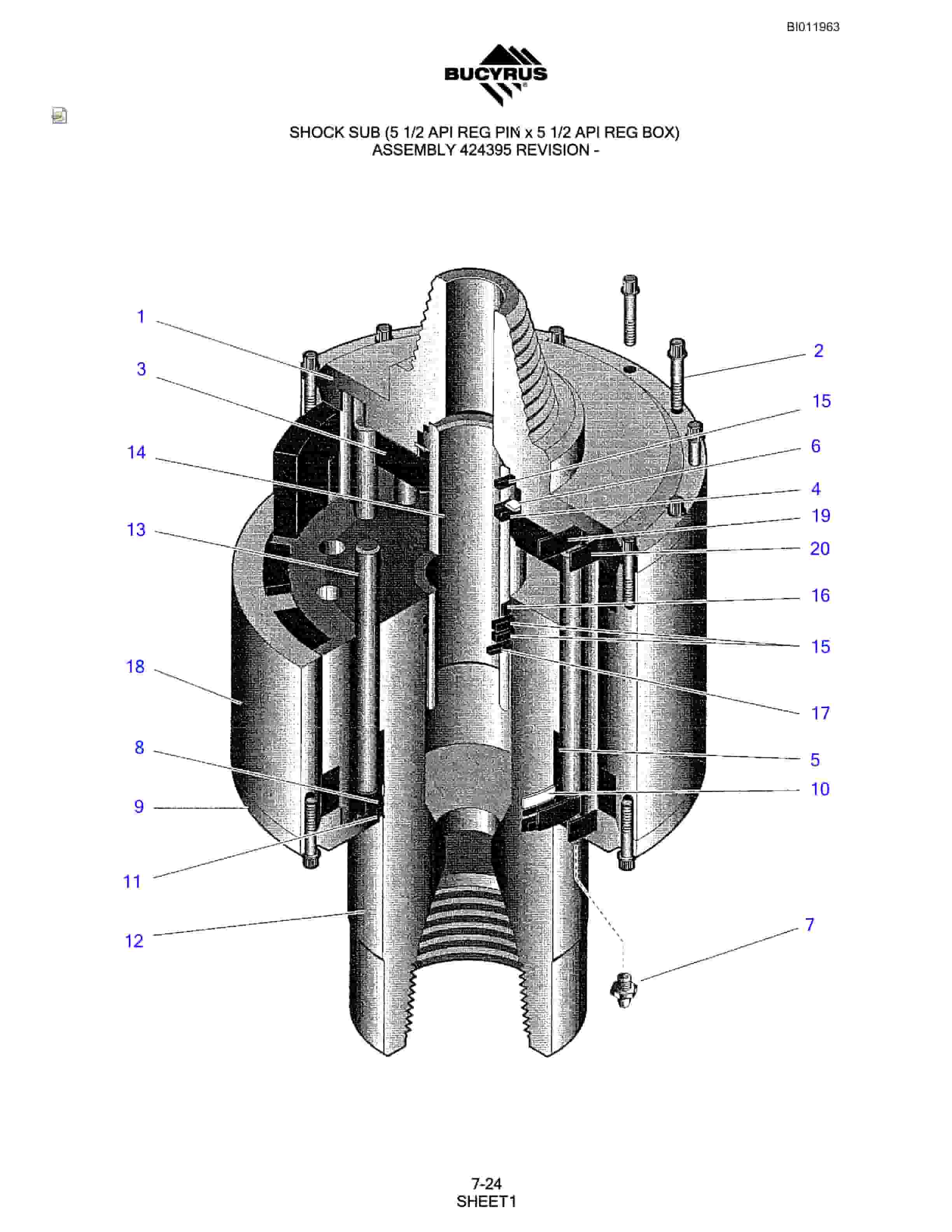 Bucyrus SKS-W Rotary Blasthole Drill Parts Manual BI011963-4