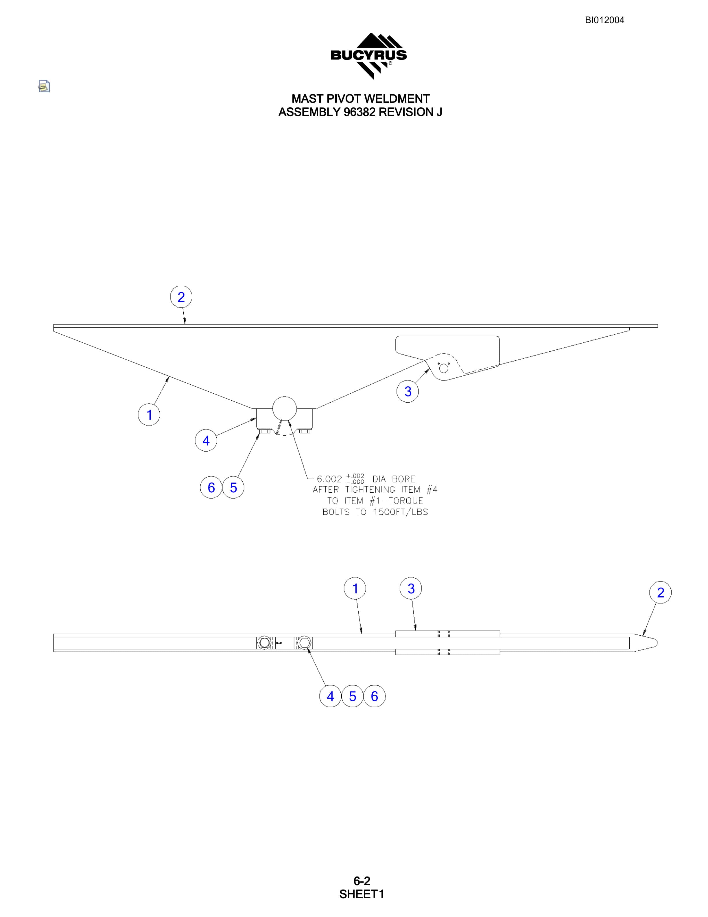Bucyrus SKS-W Rotary Blasthole Drill Parts Manual BI012004-2