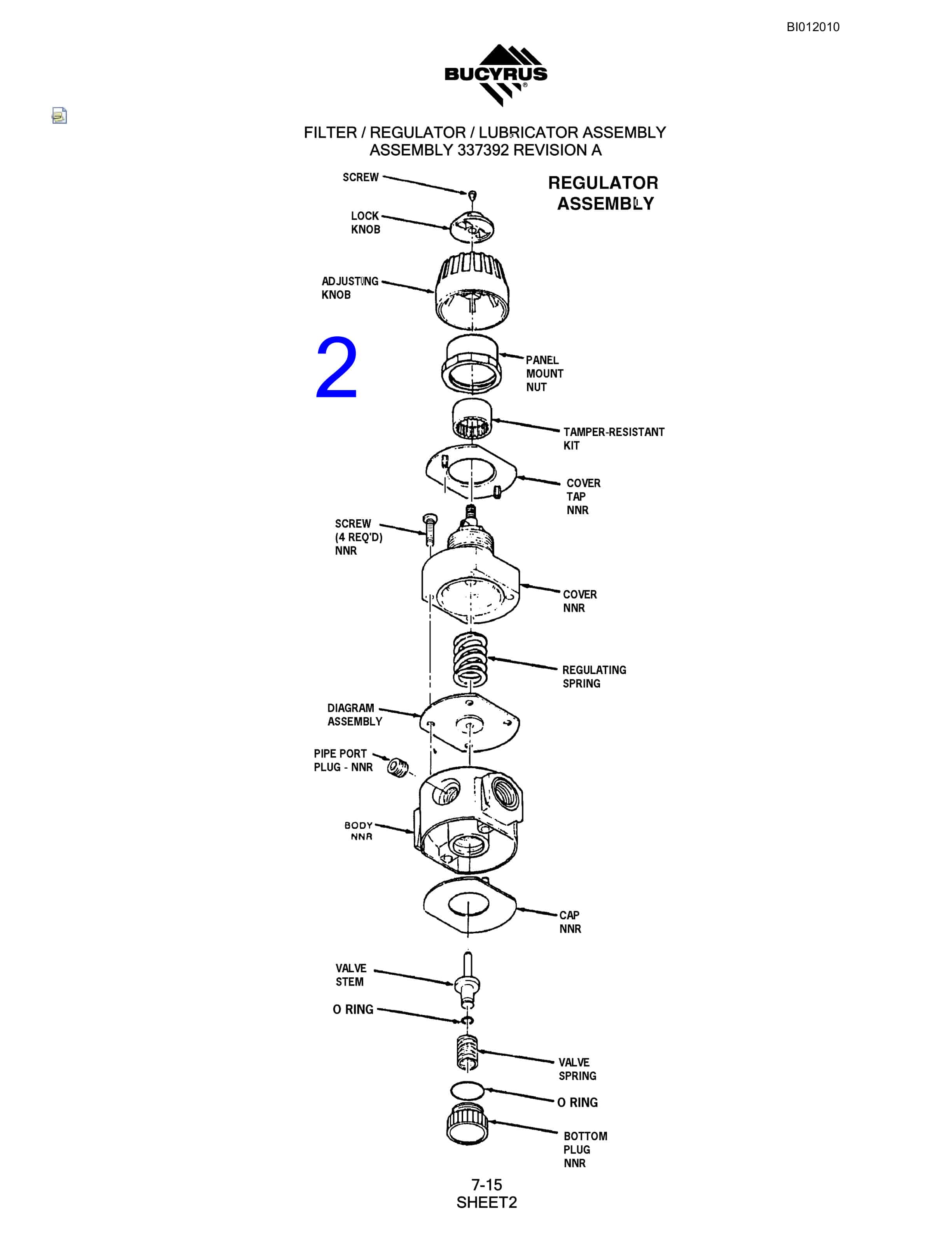 Bucyrus SKS-W Rotary Blasthole Drill Parts Manual BI012010-4