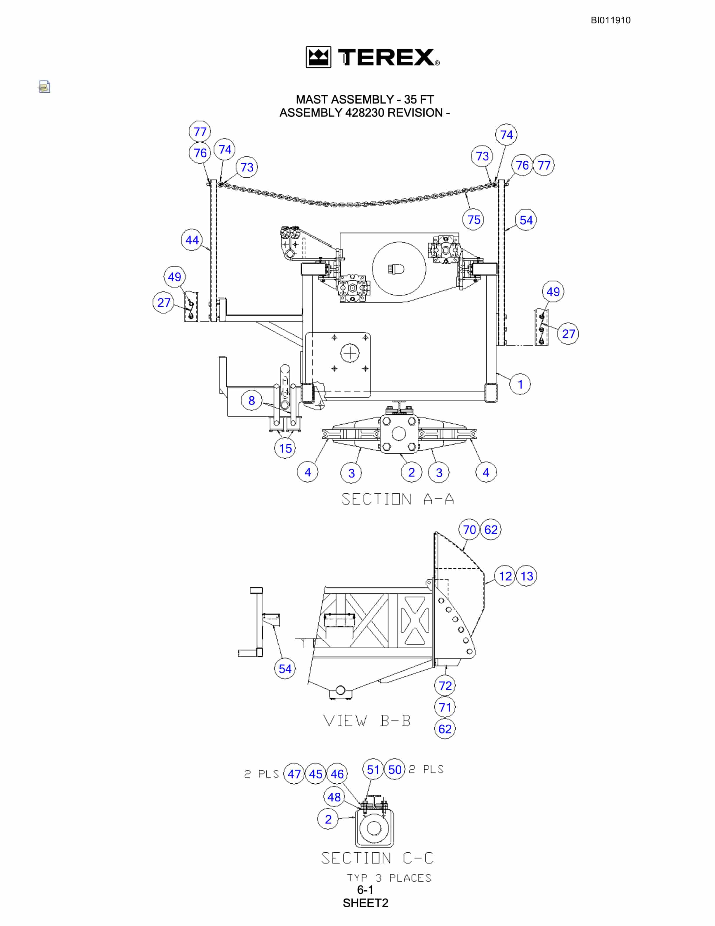 Bucyrus SKS-W Rotary Blasthole Drill Technical Manual BI011910-2