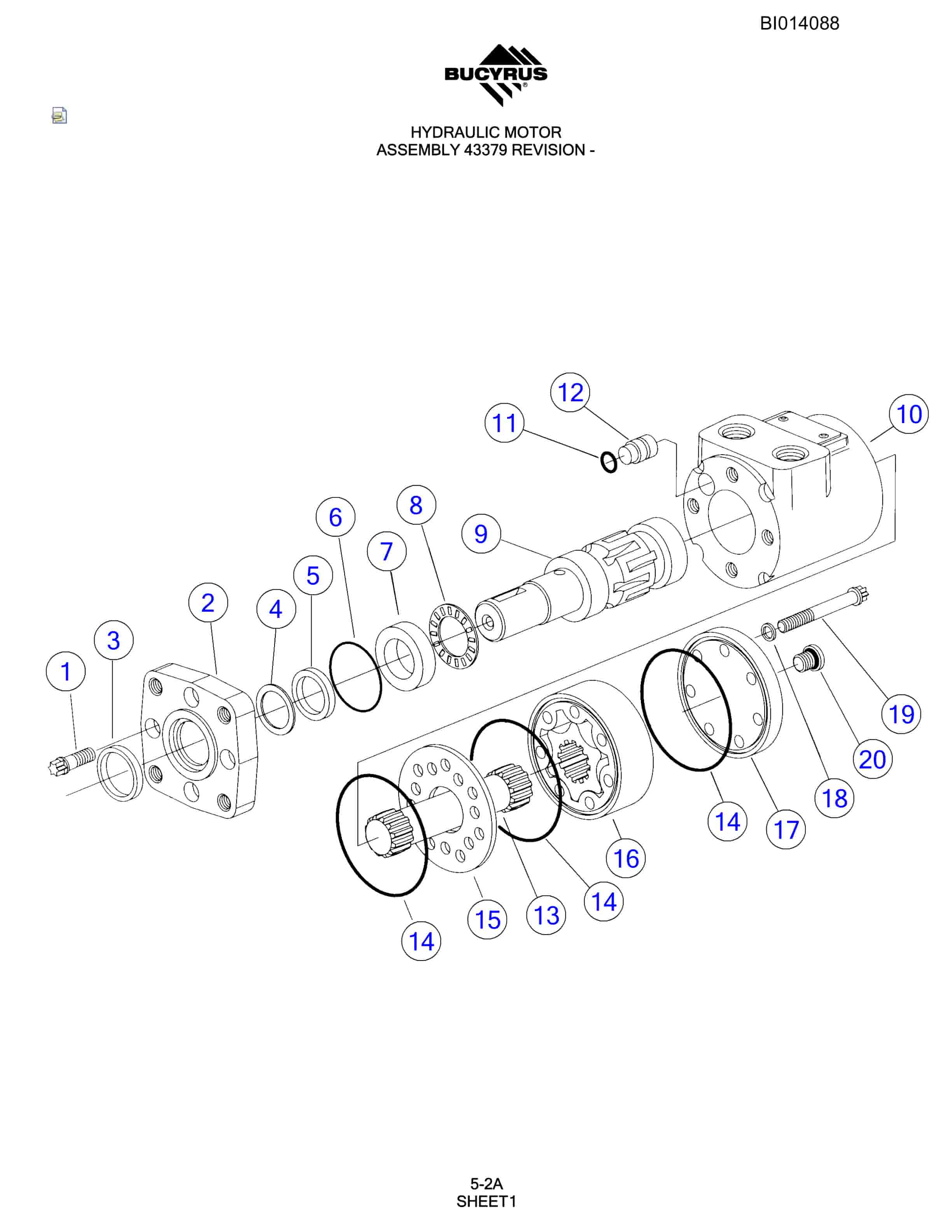 Bucyrus SKS13 Rotary Blasthole Drill Parts Manual BI014088-2