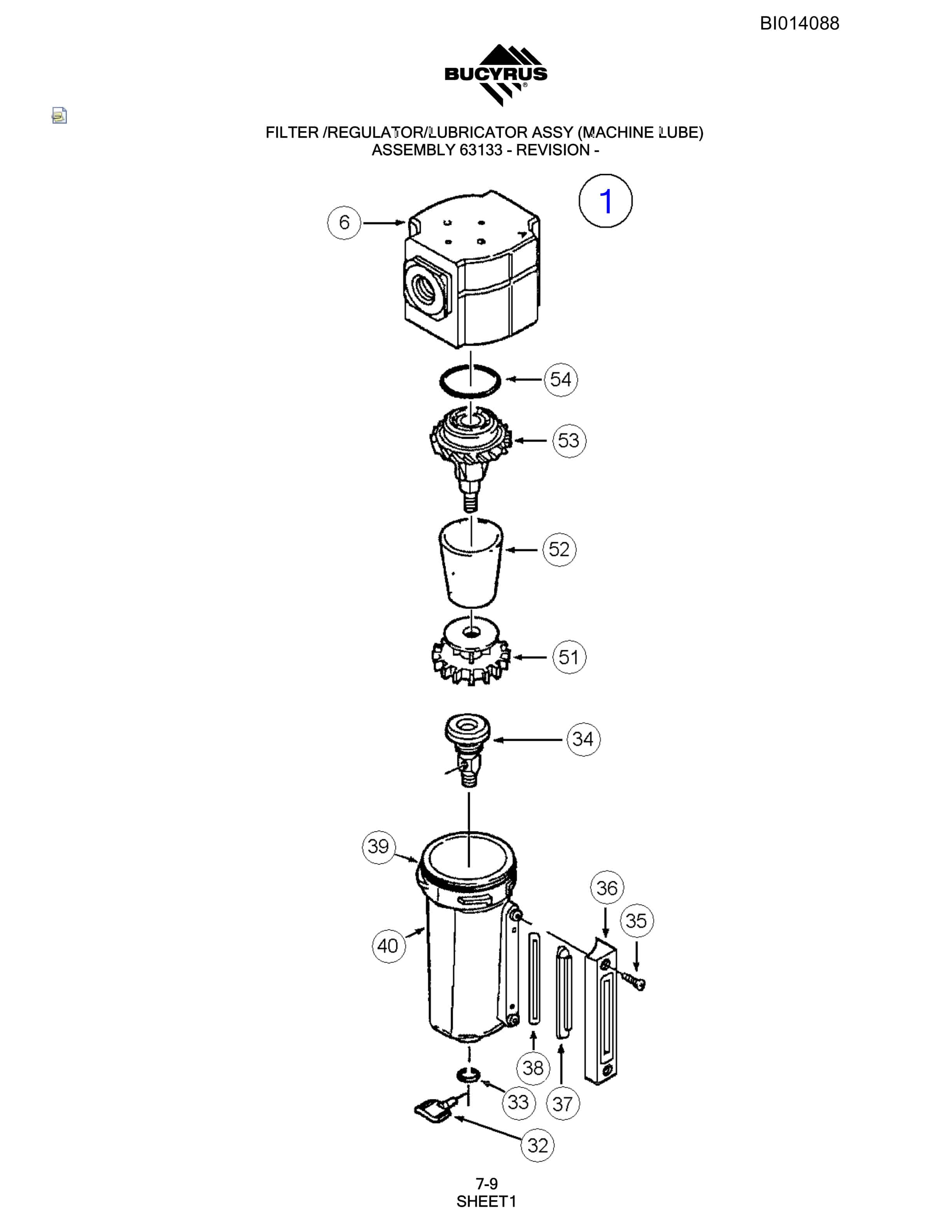 Bucyrus SKS13 Rotary Blasthole Drill Parts Manual BI014088-4