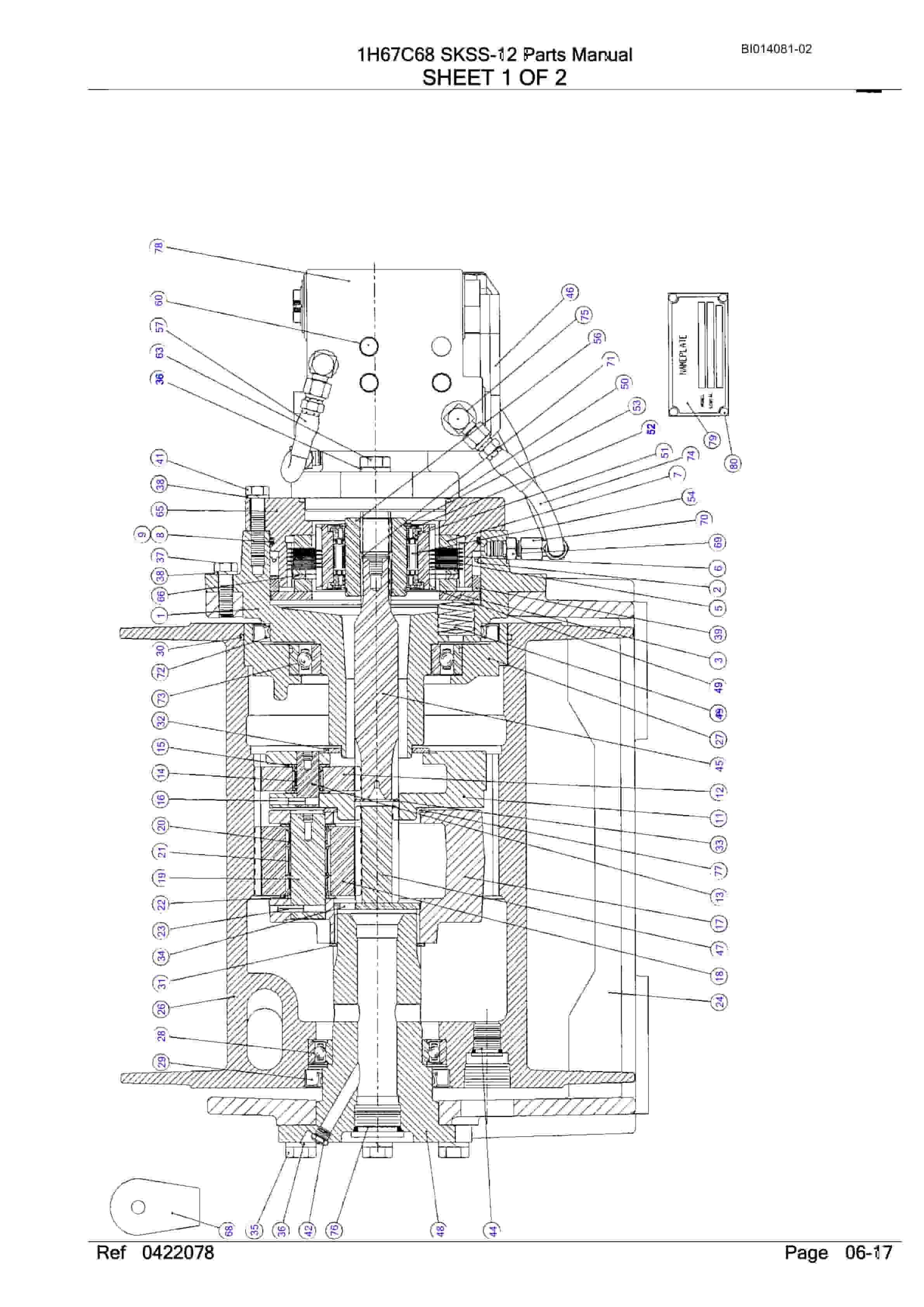Bucyrus SKSS-12 Infinity Blasthole Drill Parts Manual BI014081-02-2
