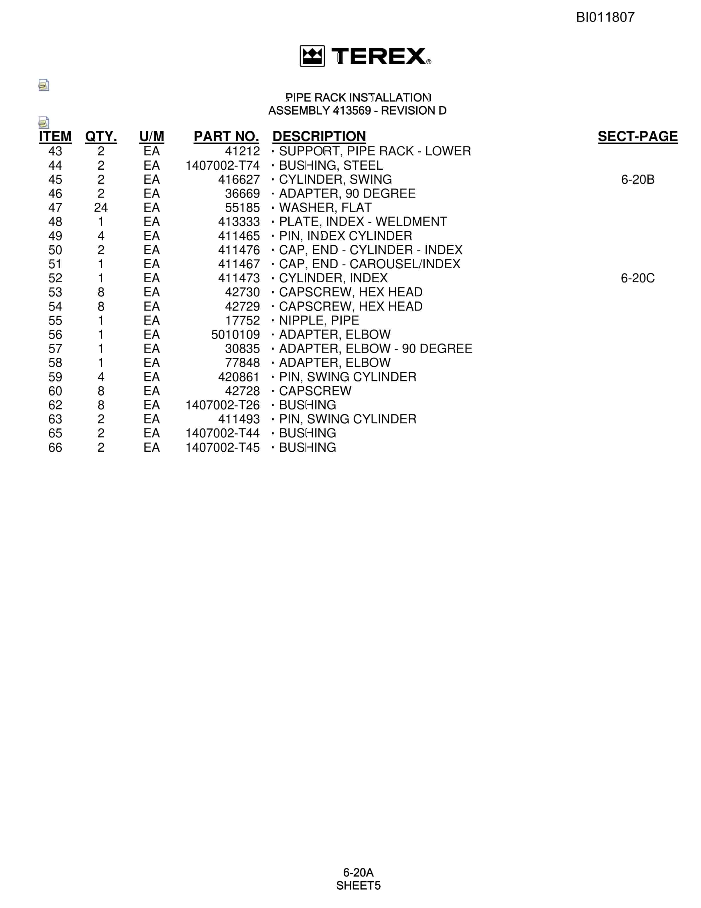 Bucyrus SKSS-13 Rotary Blasthole Drill Parts Catalog BI011807-4
