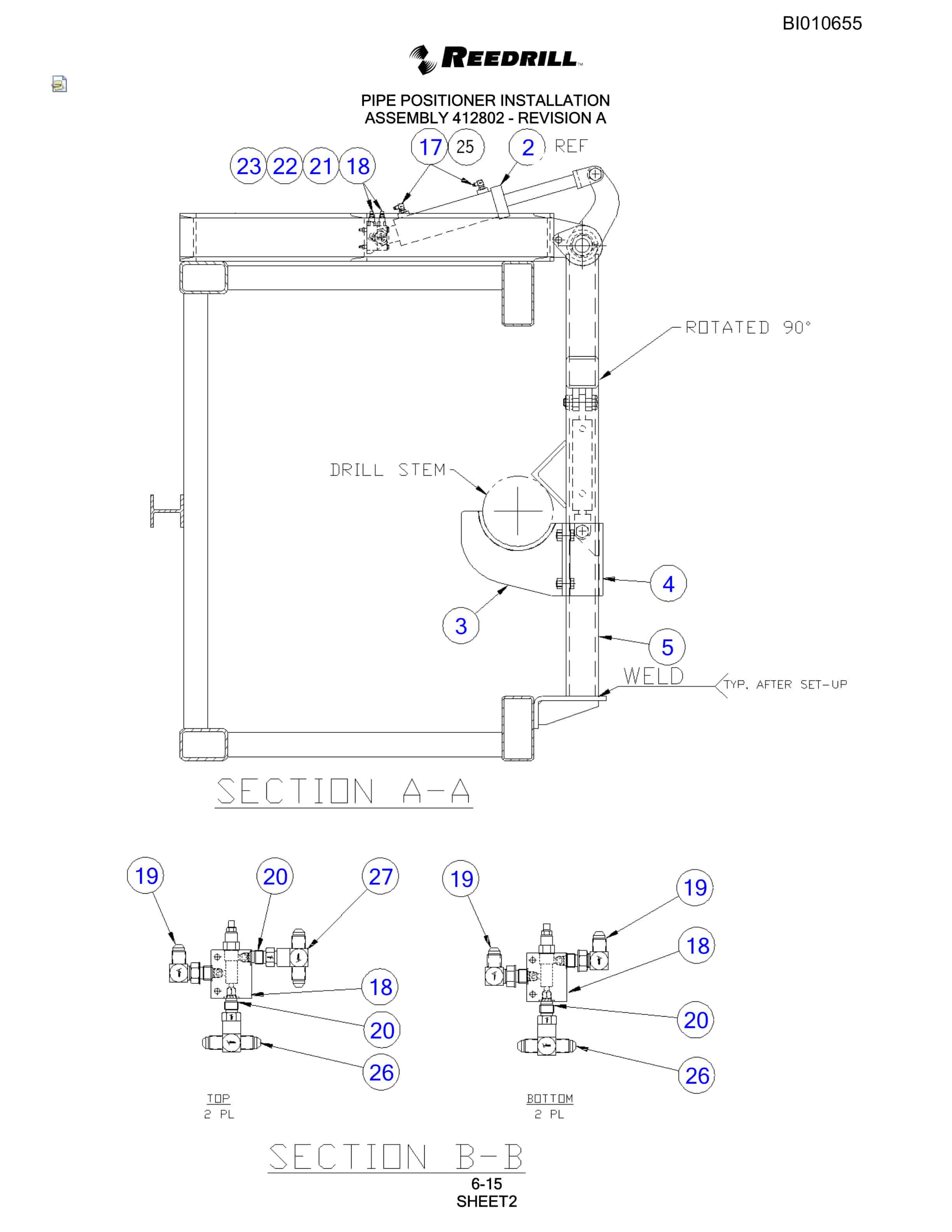 Bucyrus SKSS-15 Infinity Blasthole Drill Parts Catalog BI010655-3