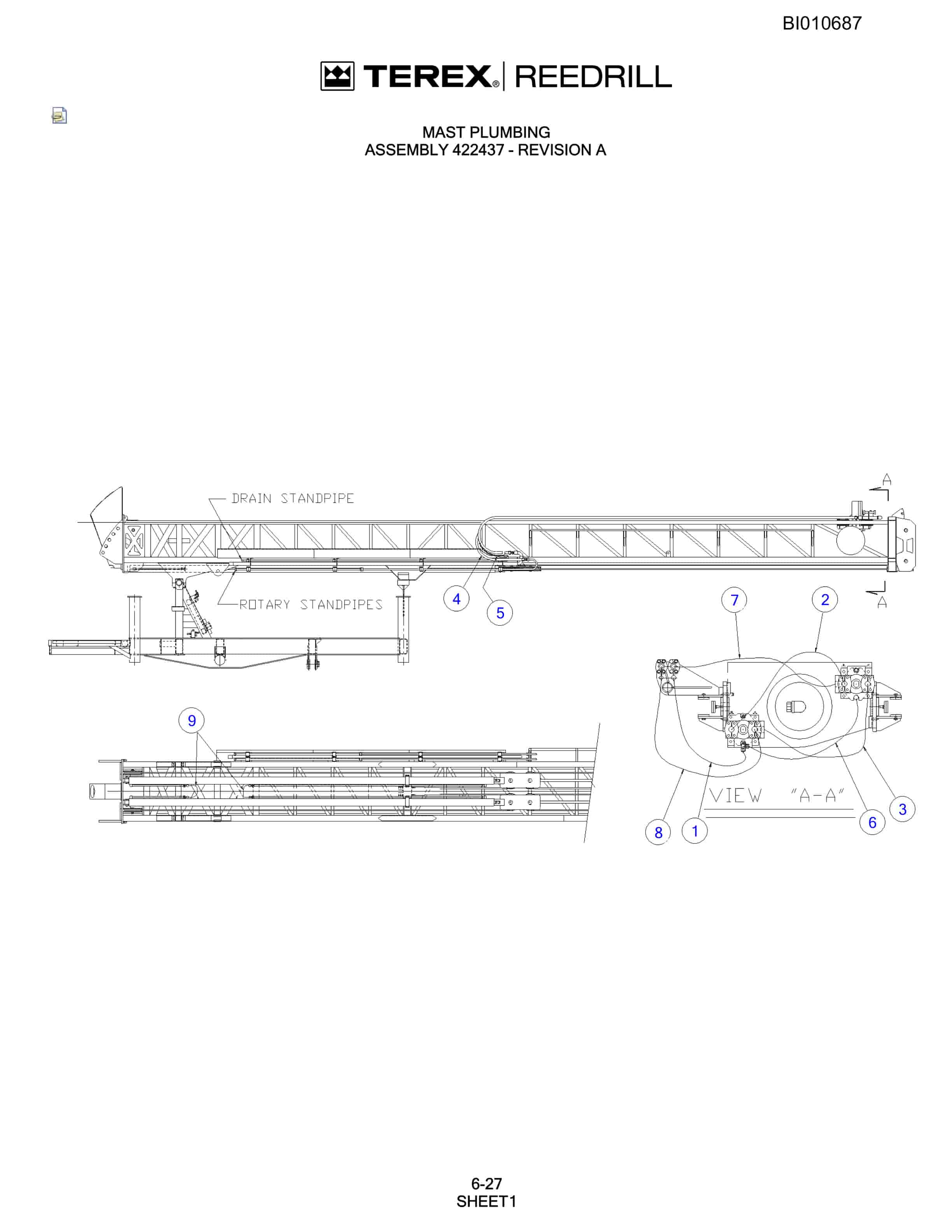 Bucyrus SKSS-16 Infinity Blasthole Drill Parts Catalog BI010687-5