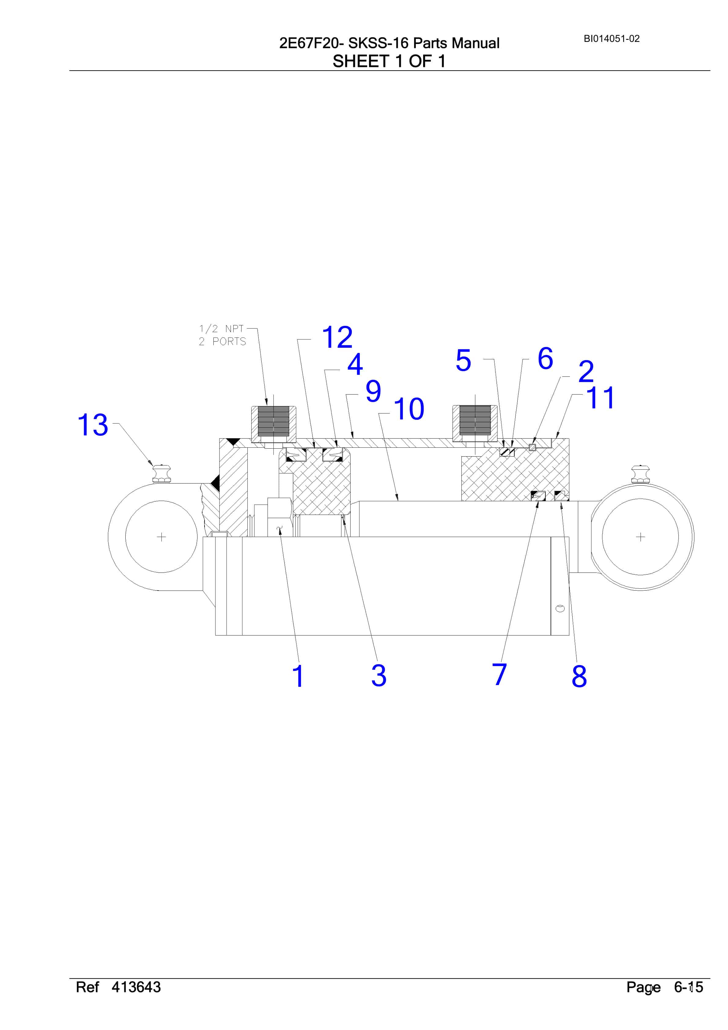 Bucyrus SKSS-16 Infinity Blasthole Drill Parts Manual BI014051-02-2
