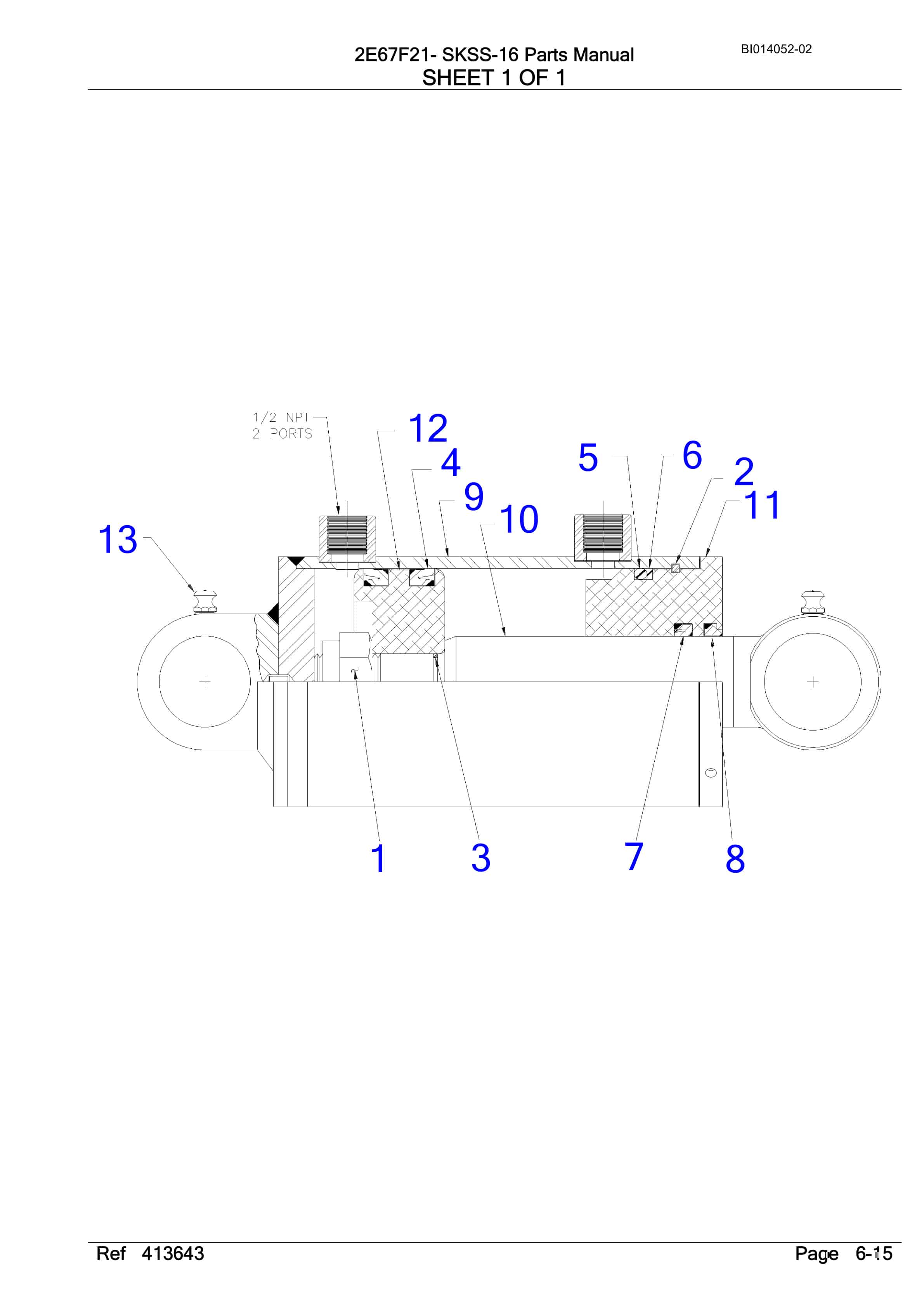 Bucyrus SKSS-16 Infinity Blasthole Drill Parts Manual BI014052-02-2