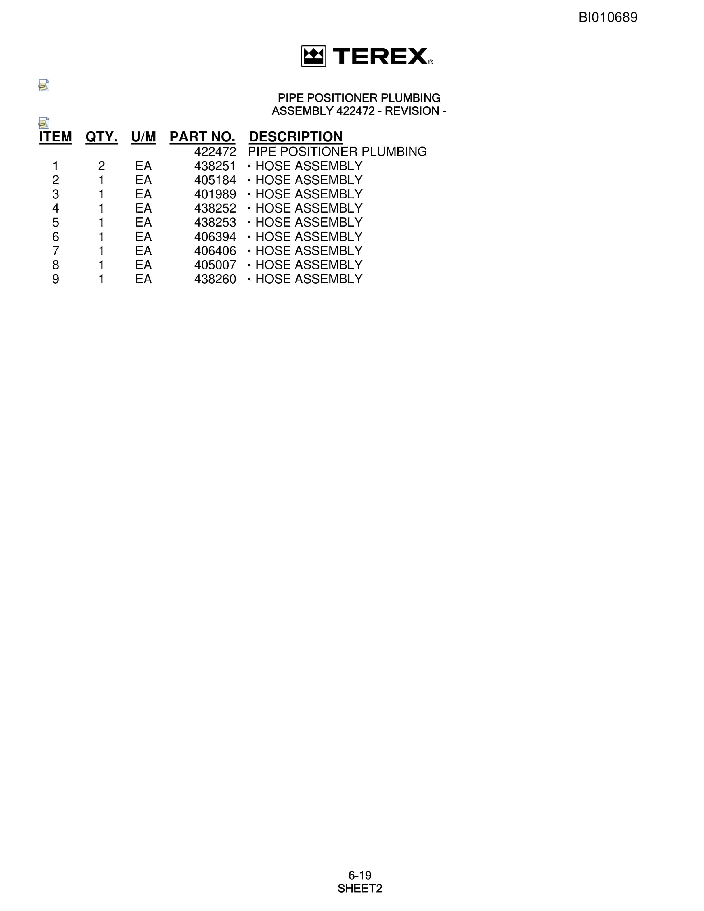 Bucyrus SKSS-16 Rotary Blasthole Drill Parts Catalog BI010689-4