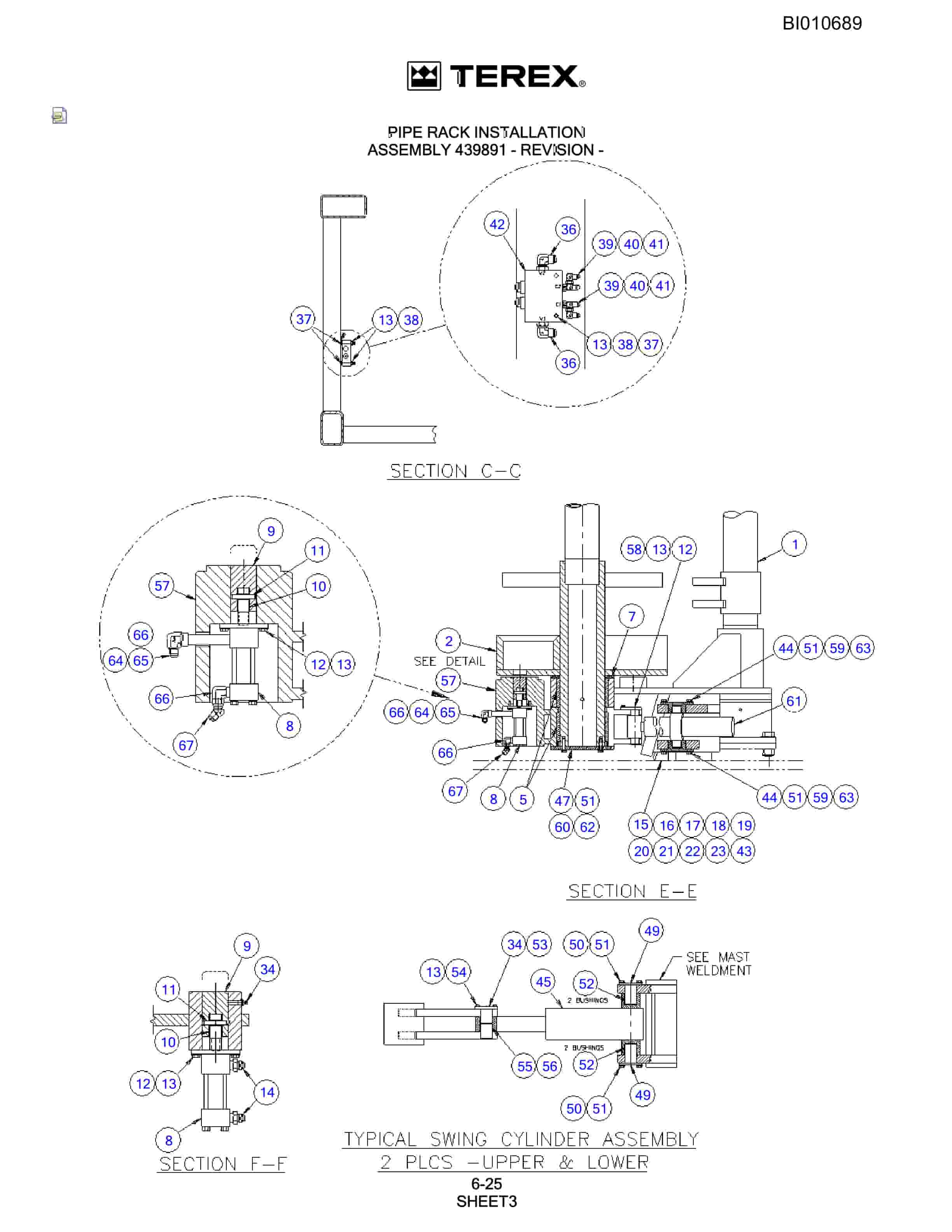 Bucyrus SKSS-16 Rotary Blasthole Drill Parts Catalog BI010689-5