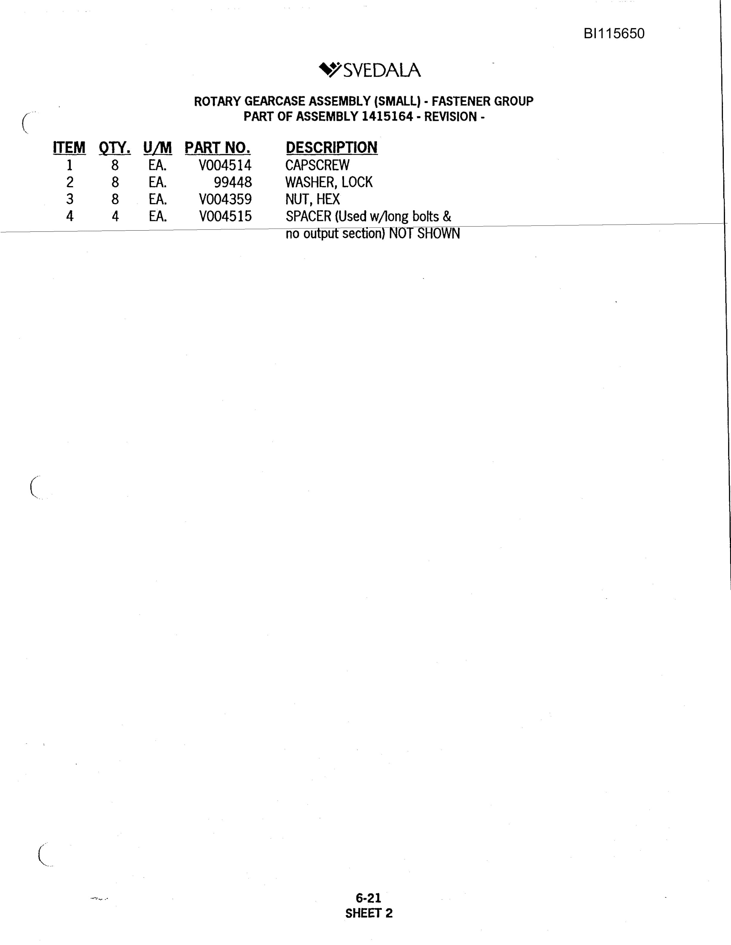 Bucyrus SKT Infinity Blasthole Drill Parts Catalog BI115650-3
