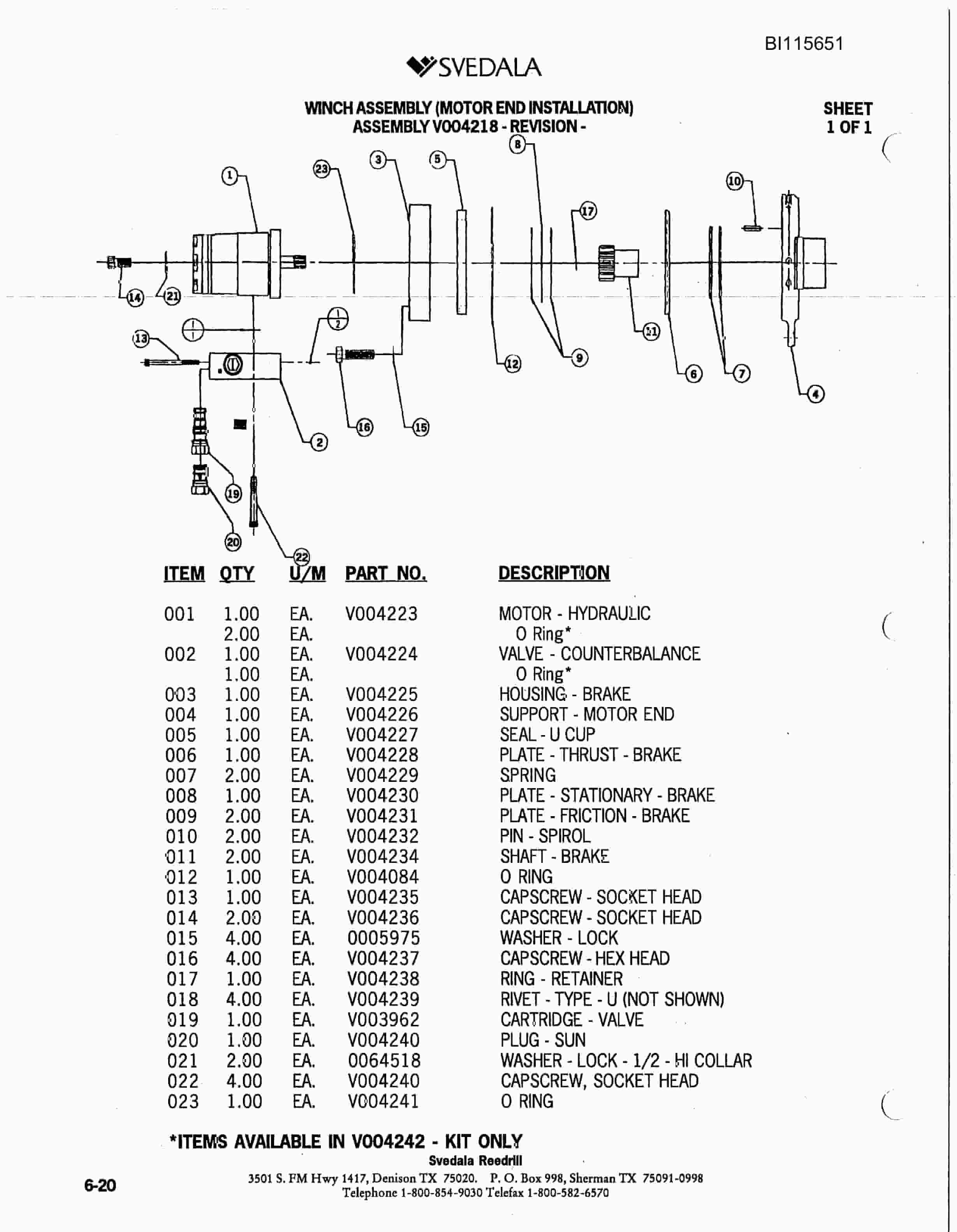 Bucyrus SKT Infinity Blasthole Drill Parts Catalog BI115651-5