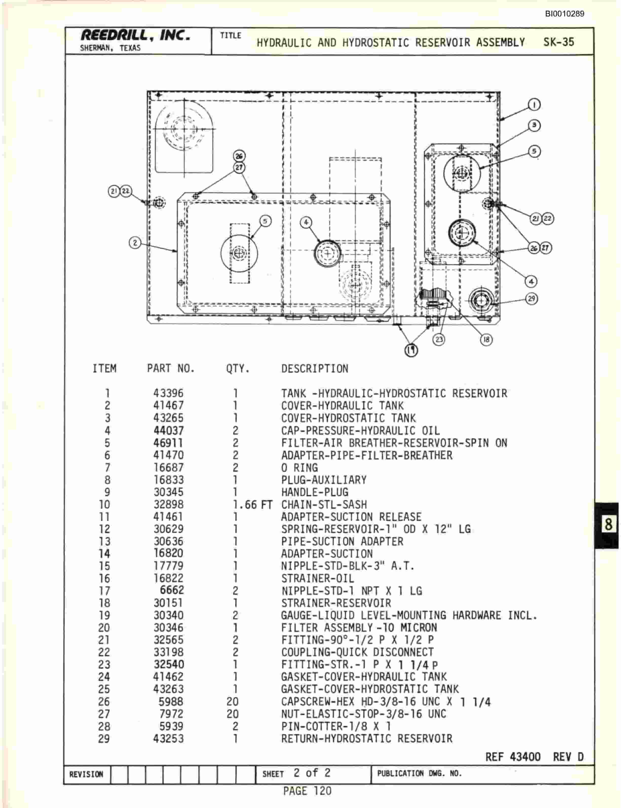 Bucyrus Stonekiller 40 Parts Catalog BI010289-5
