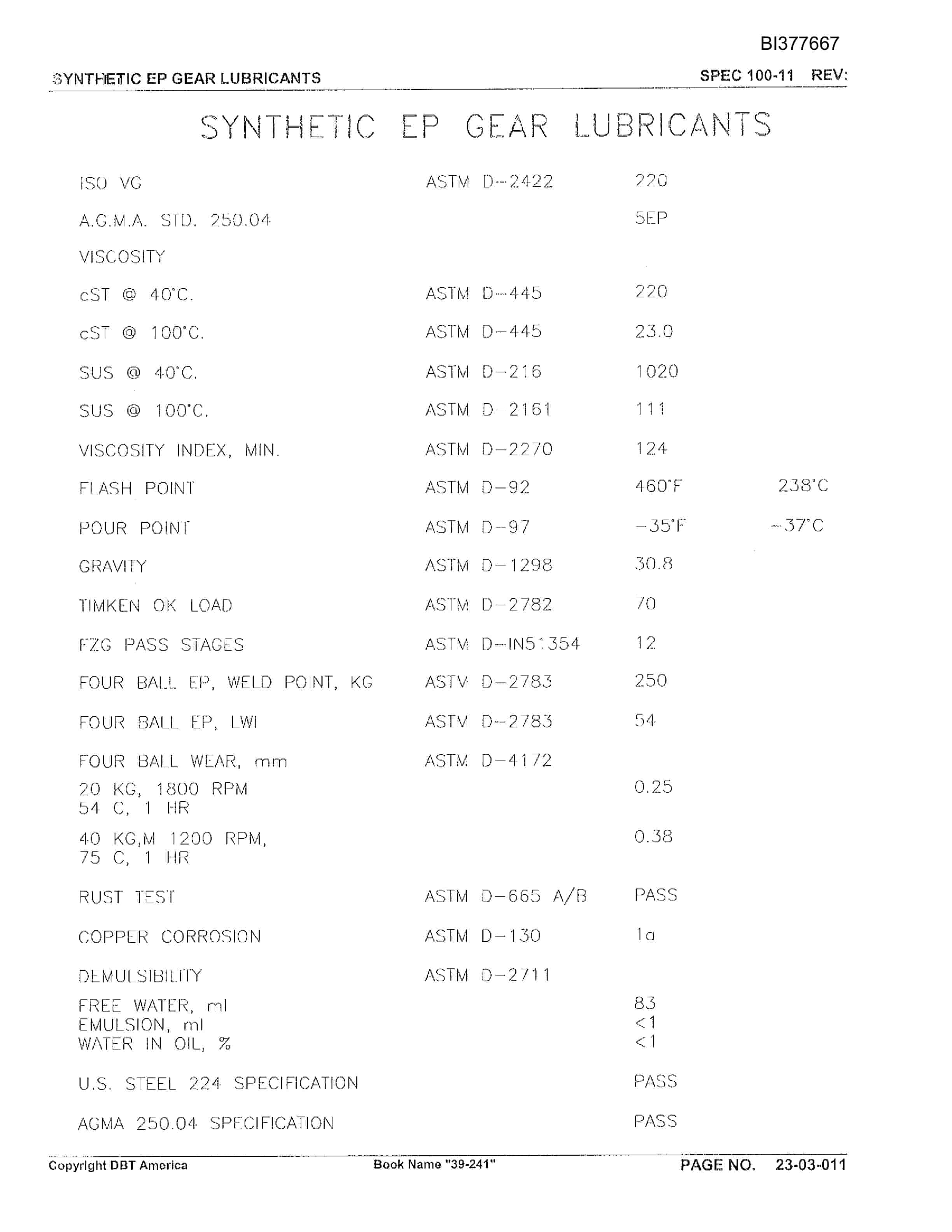 Bucyrus Storage Unit Parts Catalog BI377667-4