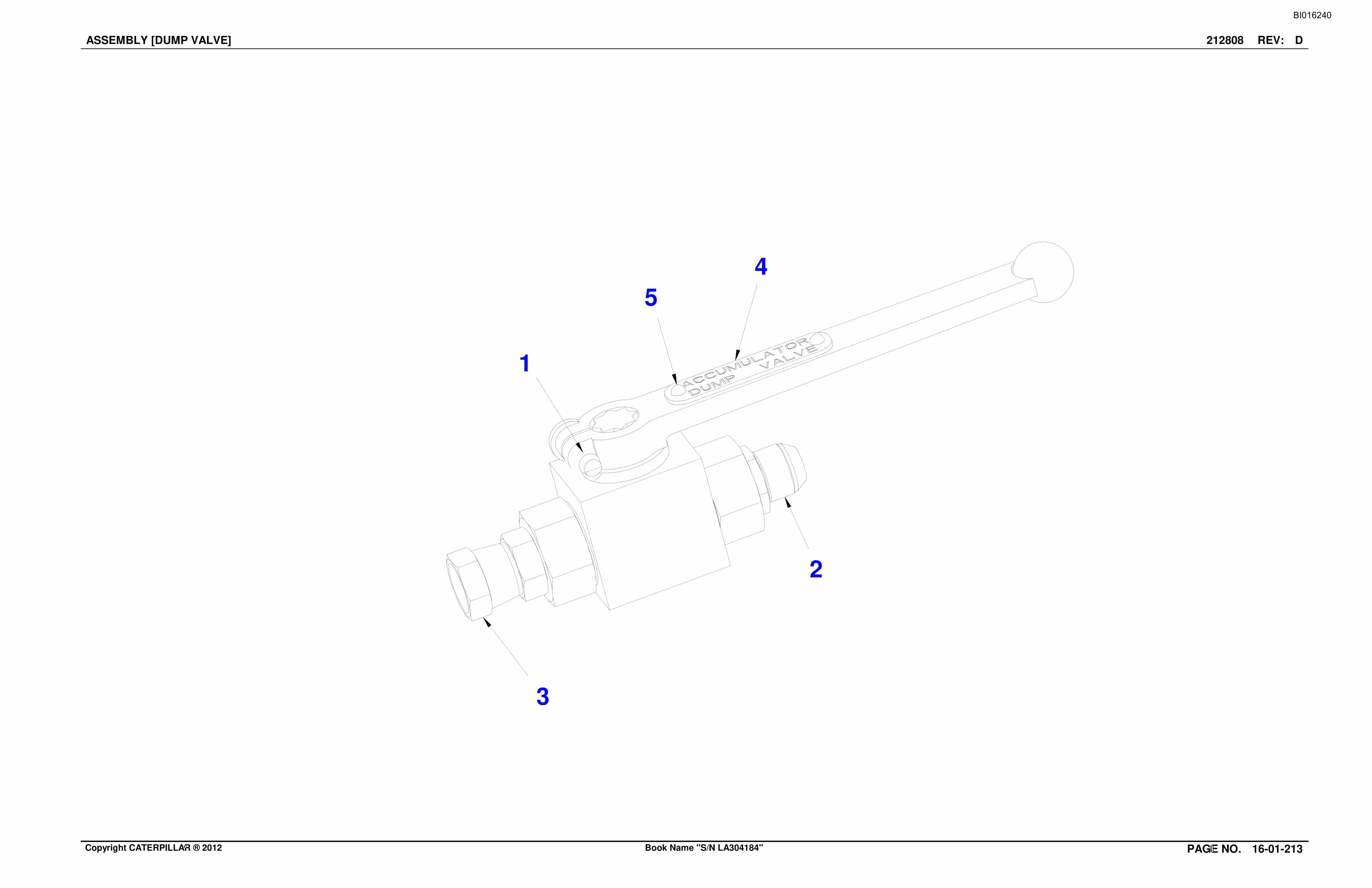Bucyrus SU488 DN Scoop Parts Catalog BI016240-4