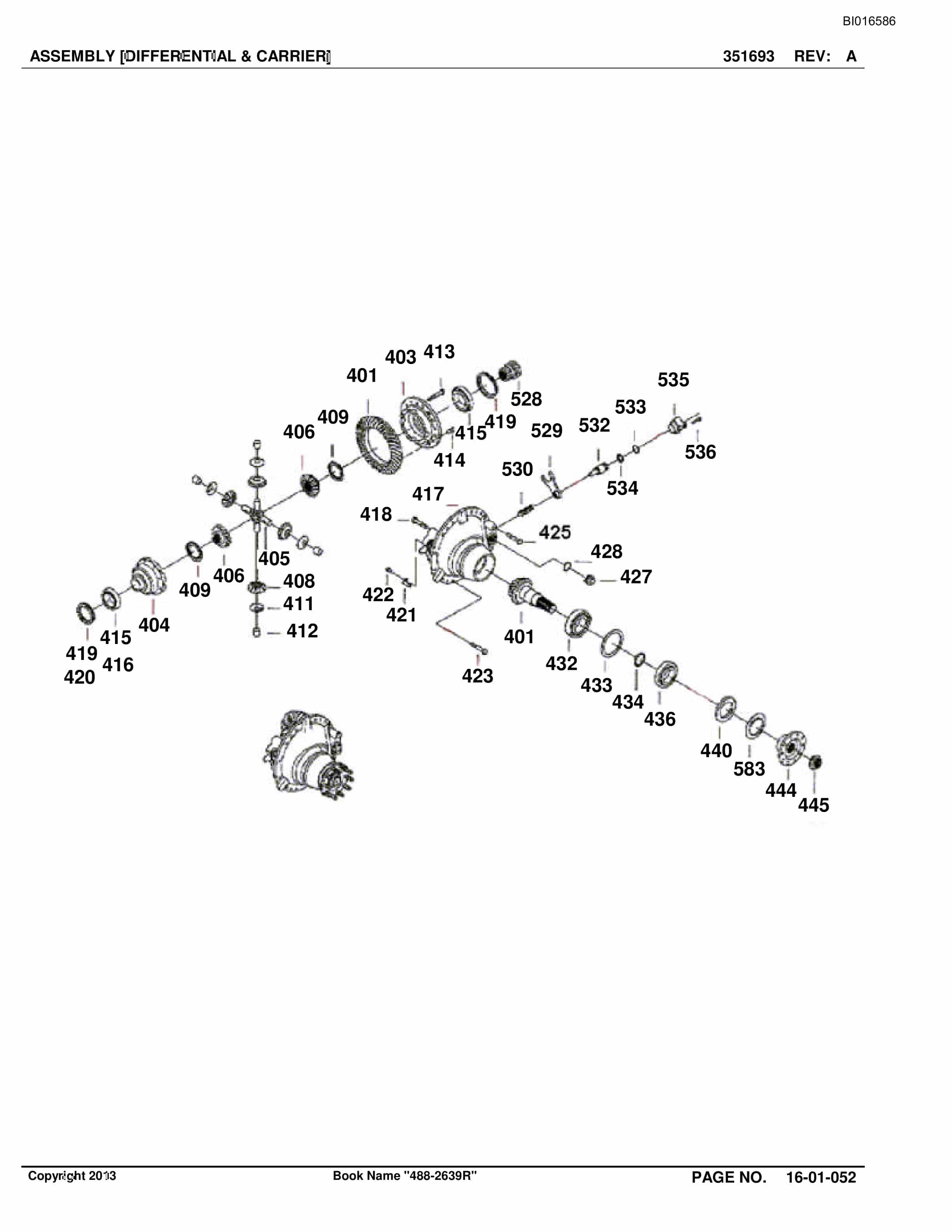 Bucyrus SU488 DN Scoop Parts Catalog BI016586-2