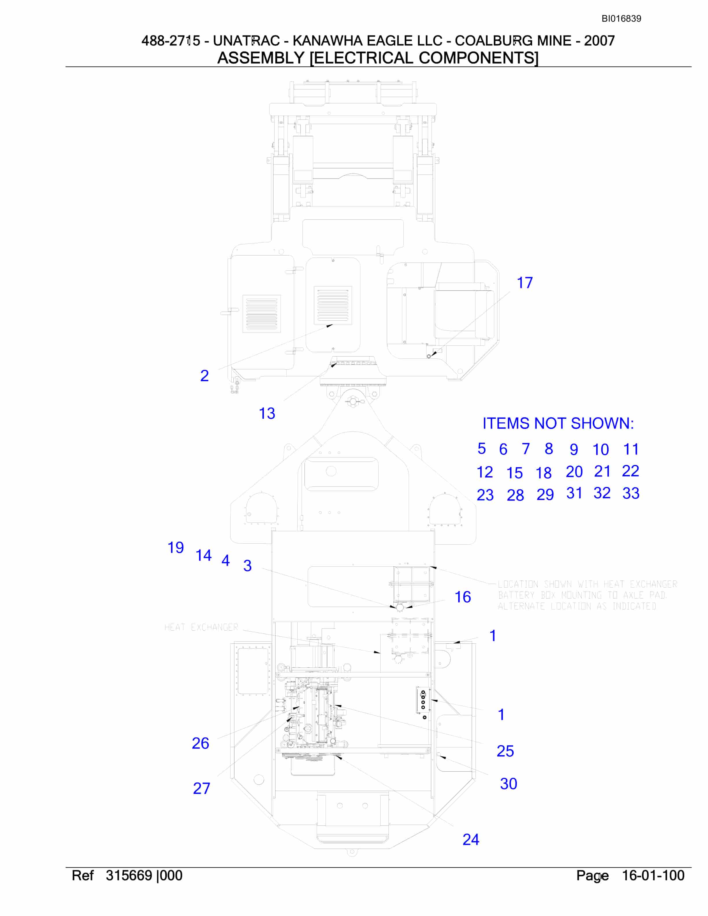 Bucyrus SU488 DN Scoop Parts Catalog BI016839-2
