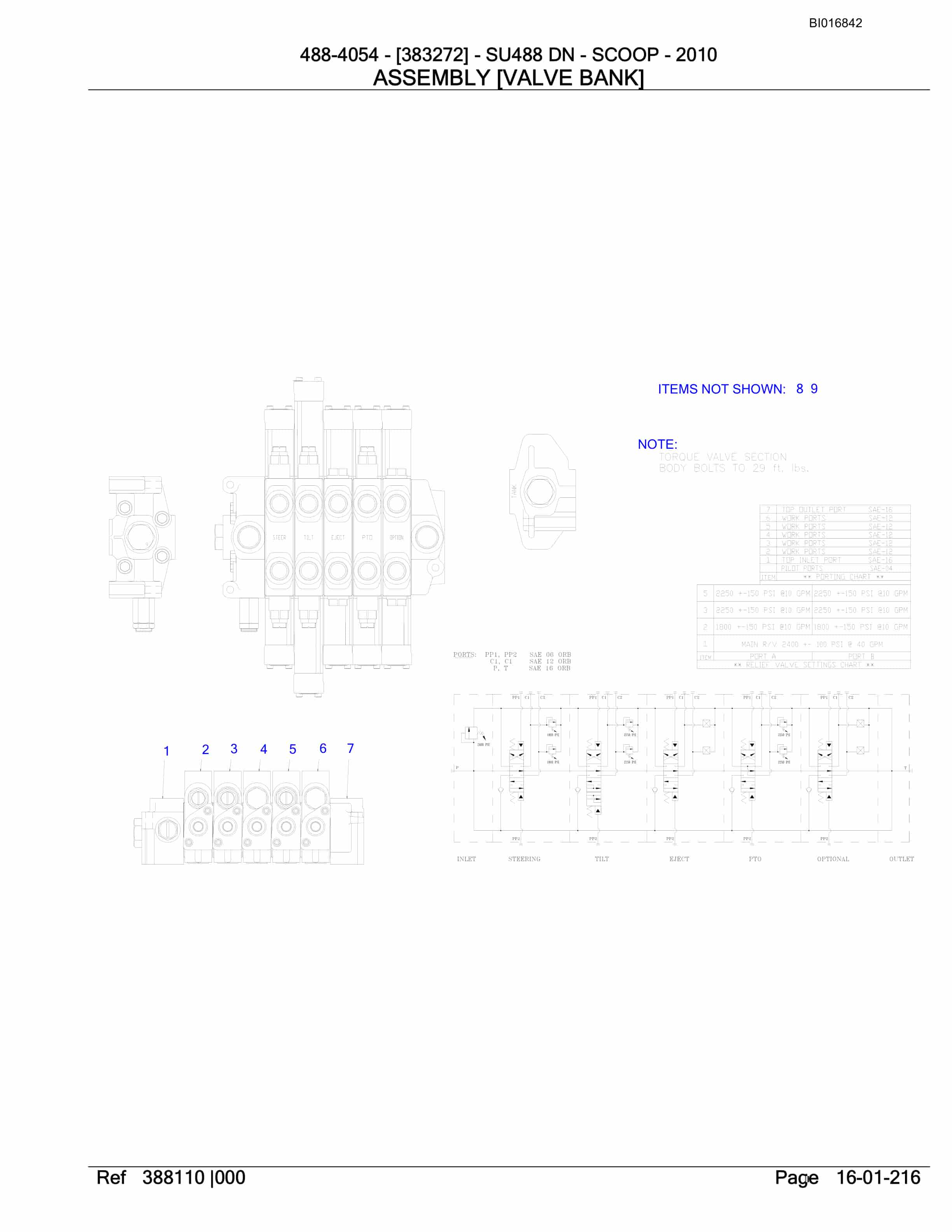 Bucyrus SU488 DN Scoop Parts Catalog BI016842-3