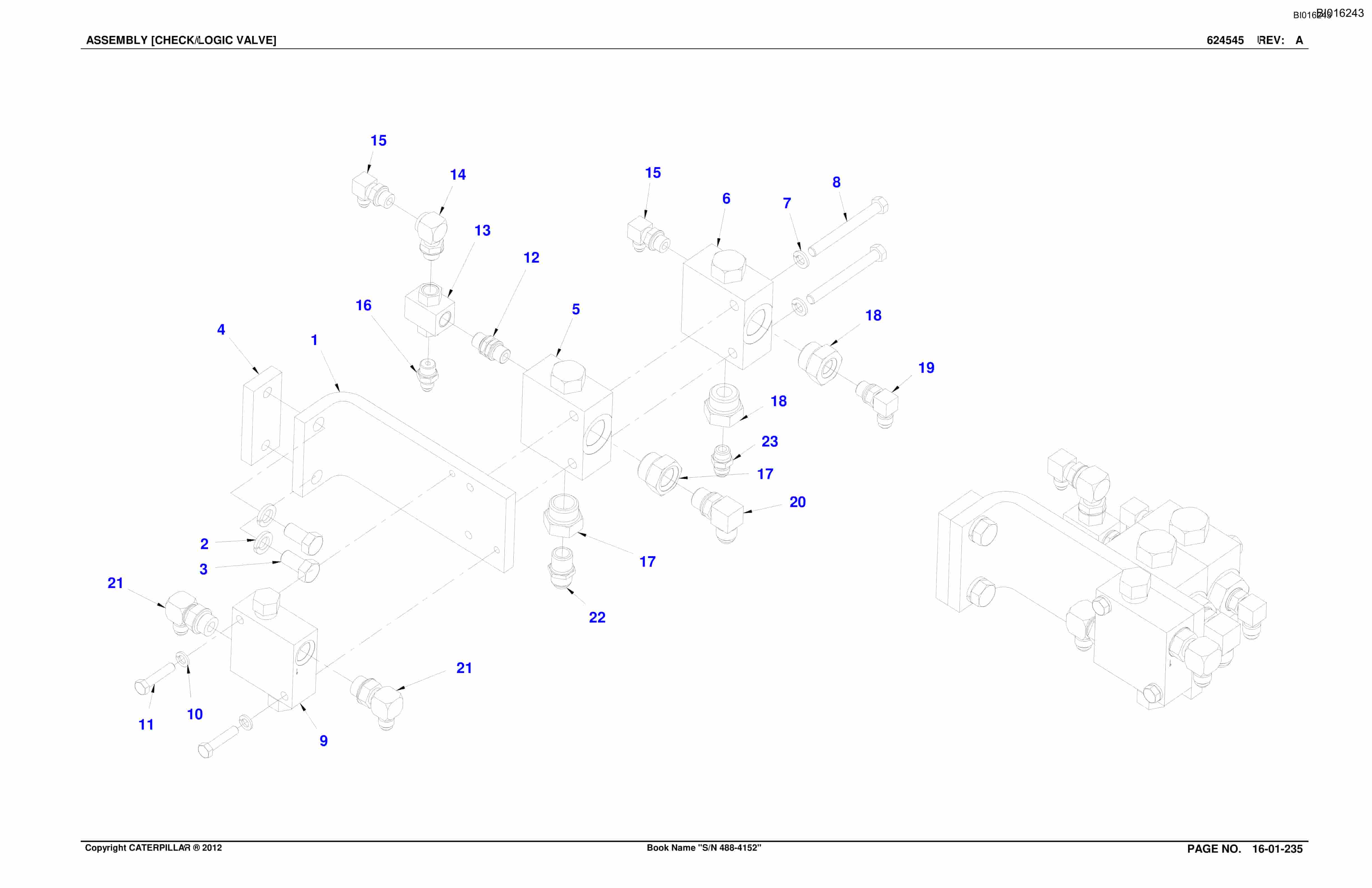 Bucyrus SU488 L Scoop Parts Catalog BI016243-5