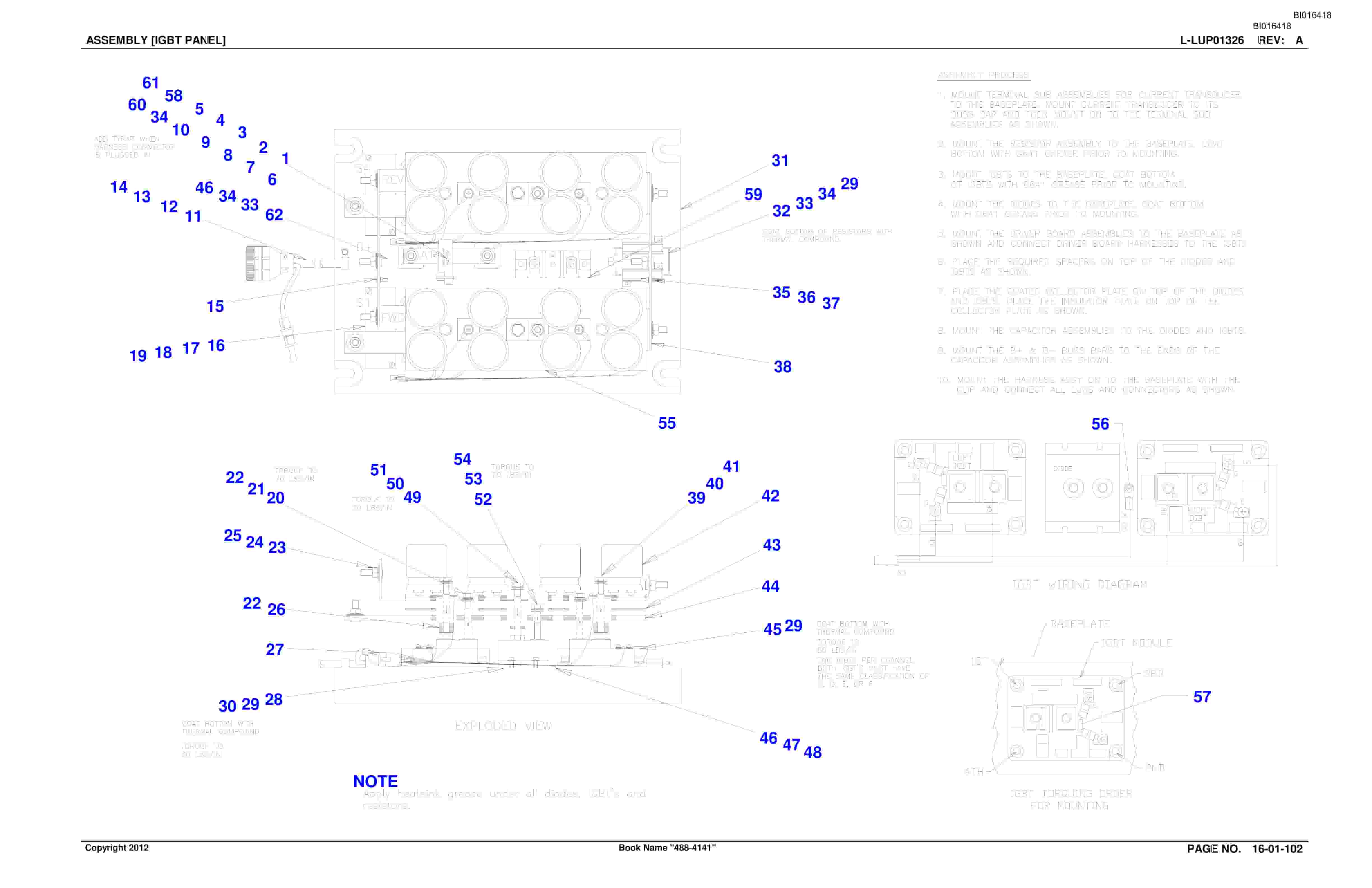 Bucyrus SU488 Scoop Parts Catalog BI016418-2