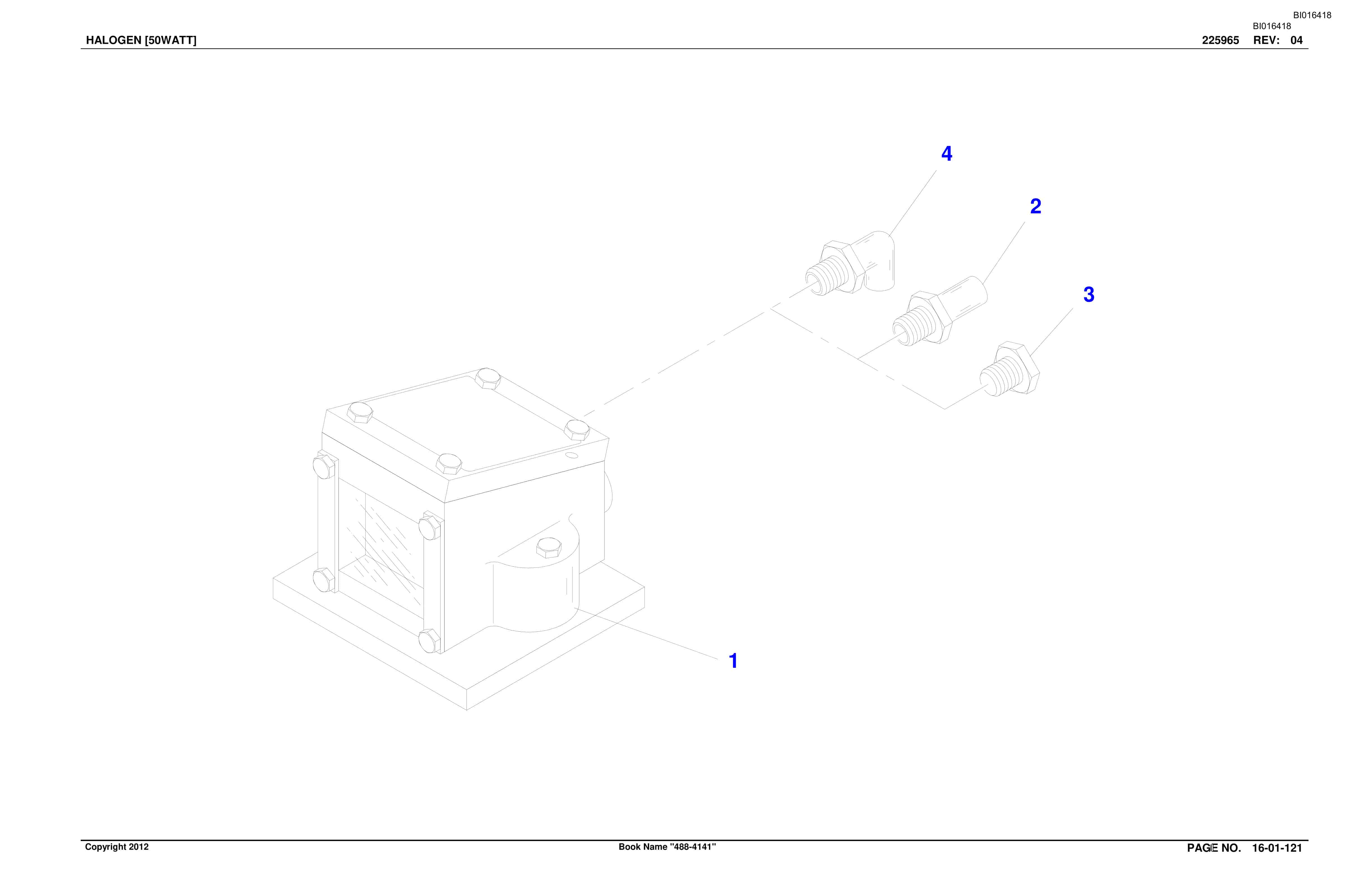 Bucyrus SU488 Scoop Parts Catalog BI016418-3